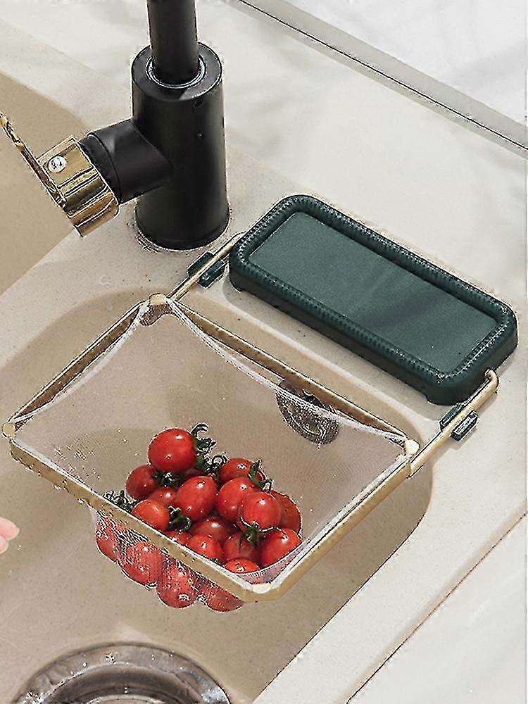 Foldable Kitchen Sink Strainer with 100 Disposable Mesh Nets Anti-clogging