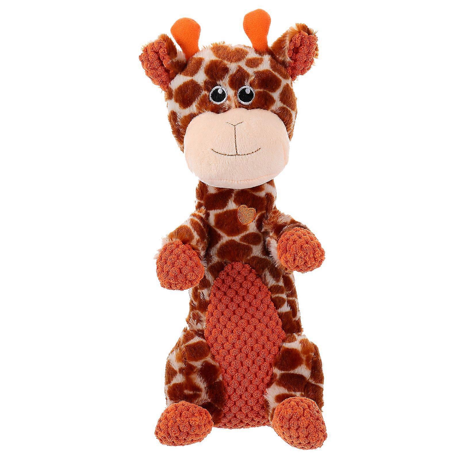 Dog Chew Toy Giraffe Shape Plush Sounding Toy For Boredom Entertainment