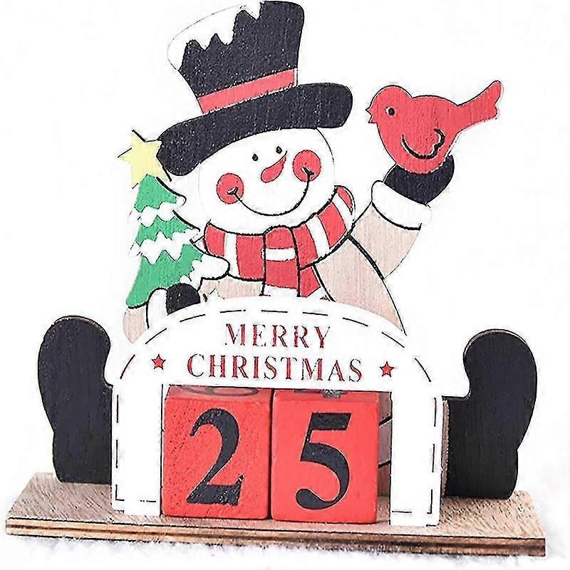 Wooden Christmas Advent Calendar, Reusable Christmas Countdown, Assembling Christmas Ornaments, Deskx