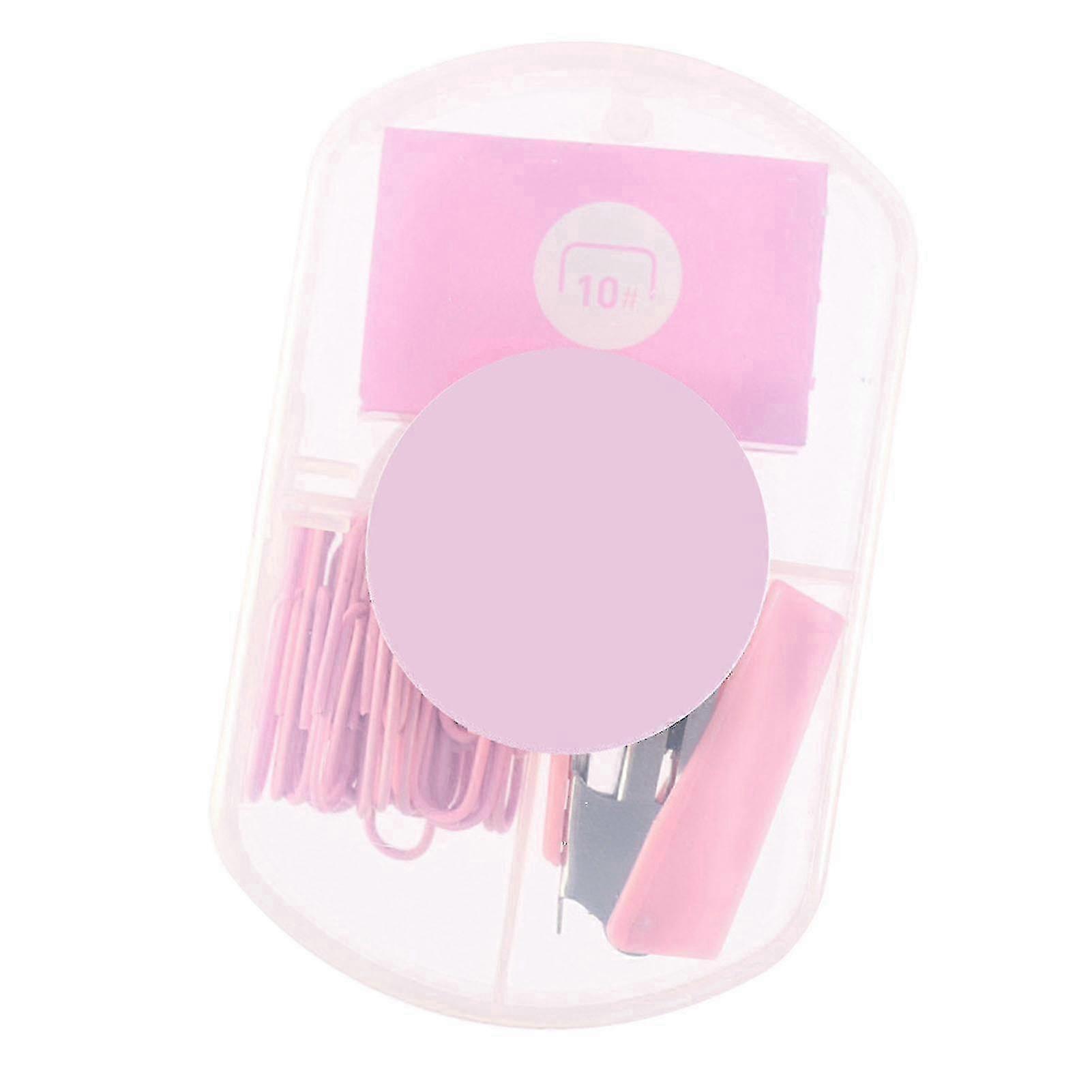 Mini Stapler Effort Saving Portable Small Cute Stapler with Staple and Paper Clip for Office School Sakura Pink 2025