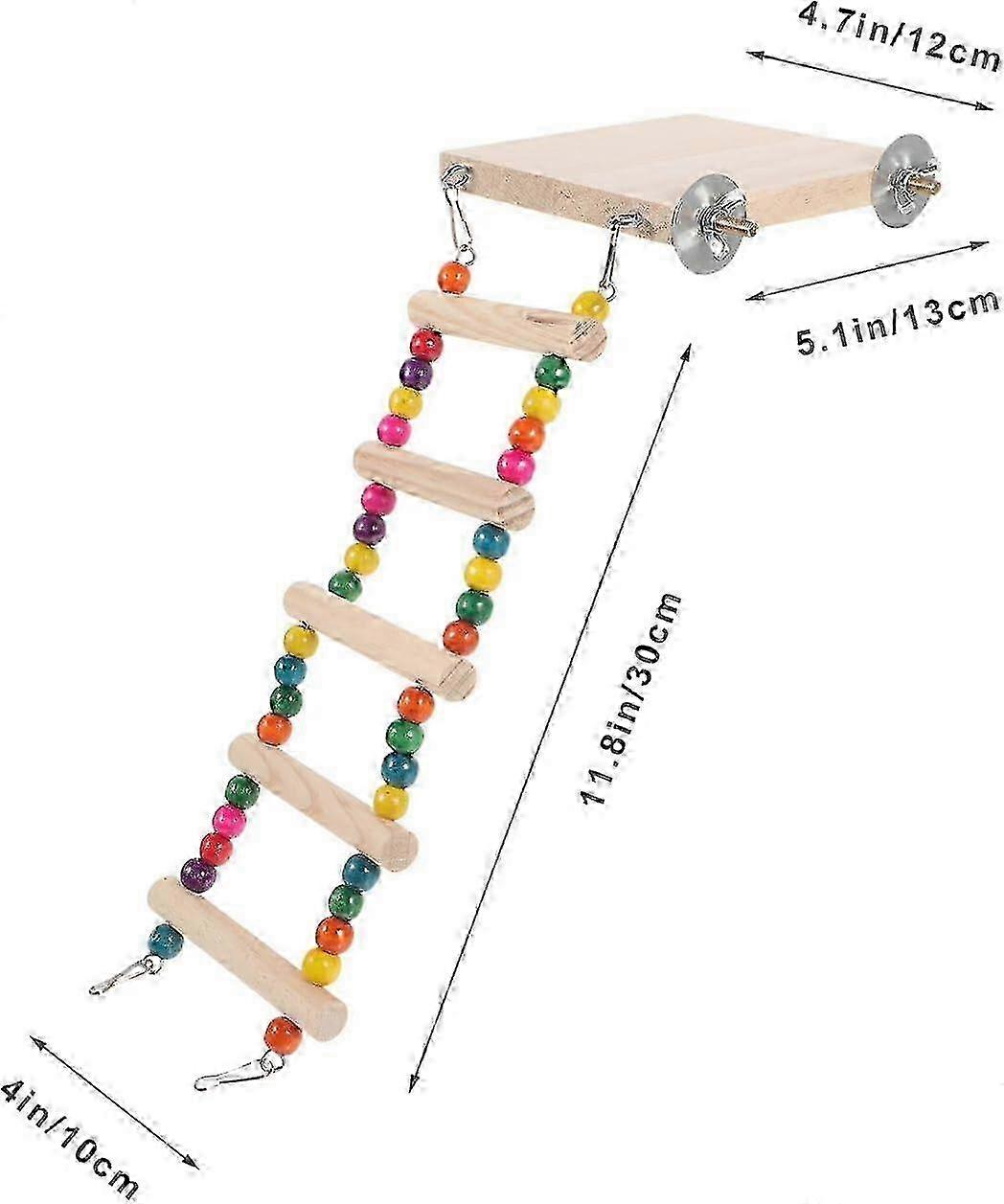 Bird Toy Rotating Ladder Bird Climbing Ladder Chewing Toy Swing Stand Stand Bar Ladder Perching Platform with Ladder Bird 2025