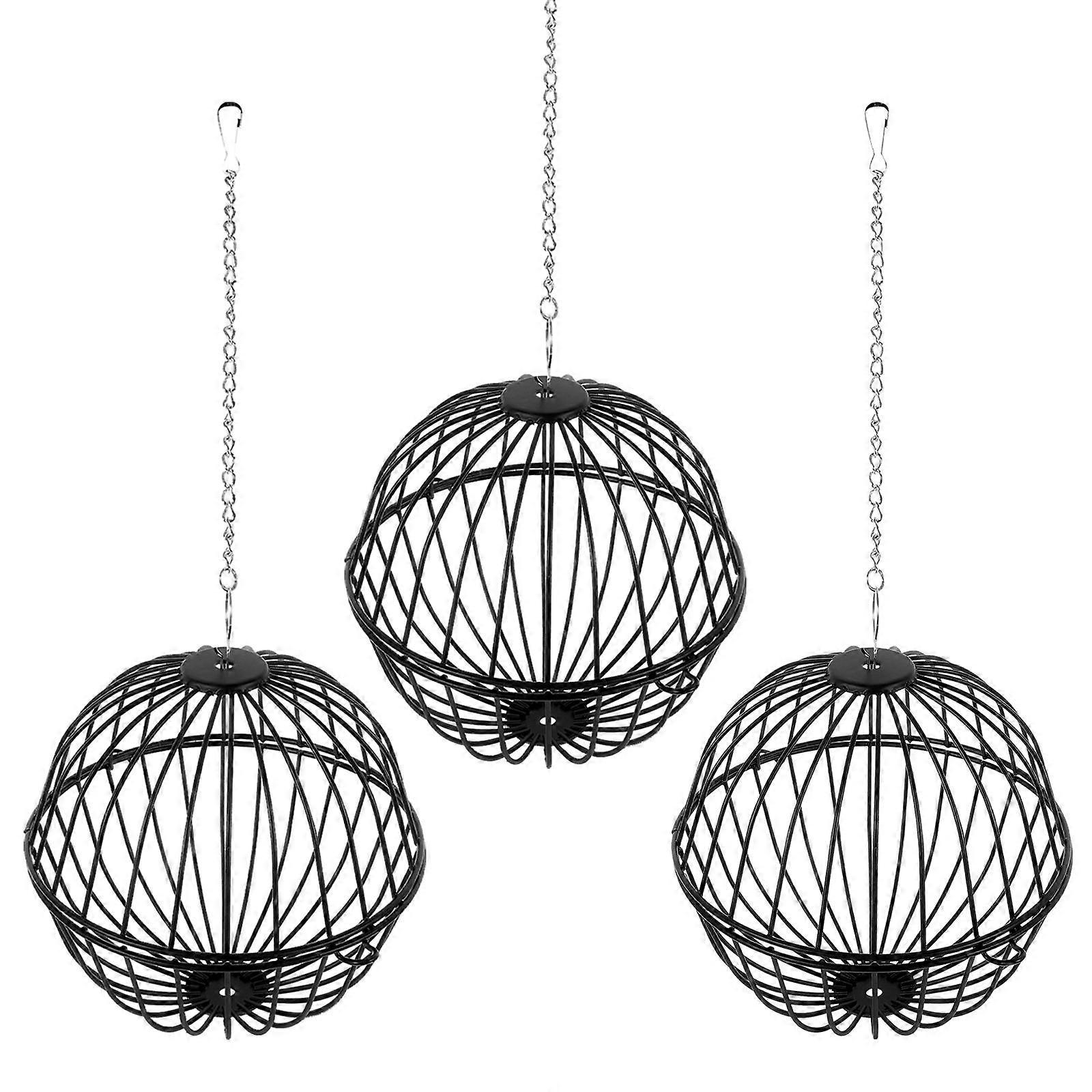 Black Hamster Feeder Ball for Small Pets with 3Pcs Feeder Balls