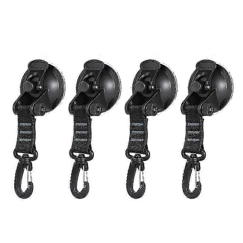 4pack Rotating Outdoor Suction Hook Rustproof Durability Swivels Suction Hook for Camping and Travel