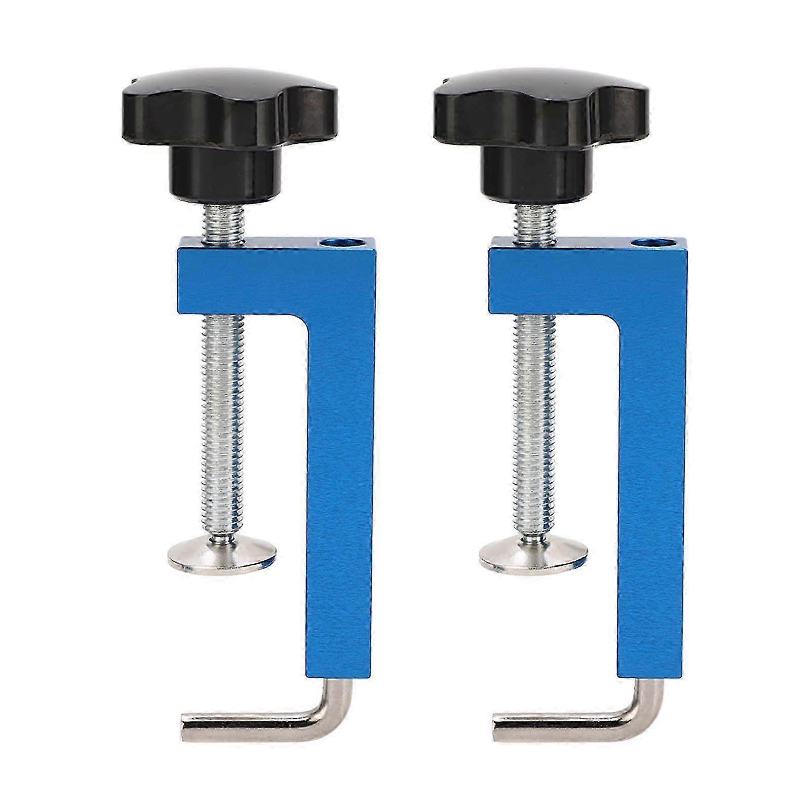 2Pcs Universal Fence Clamp for Mitre Saws Router Tables Table Saws Woodworking Clamping Squares Rigid Aluminum BodyHwy