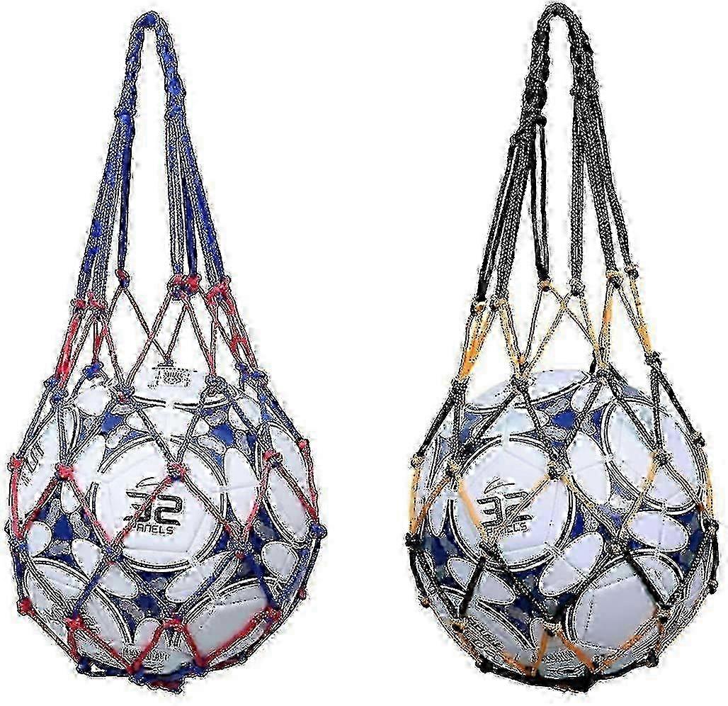 Ball Net Bag, 2 Pcs Portable Mesh Ball Bag Ball Net Storage Mesh Bag Volleyball Basketball Ballsack Soccer Net Bag Handba