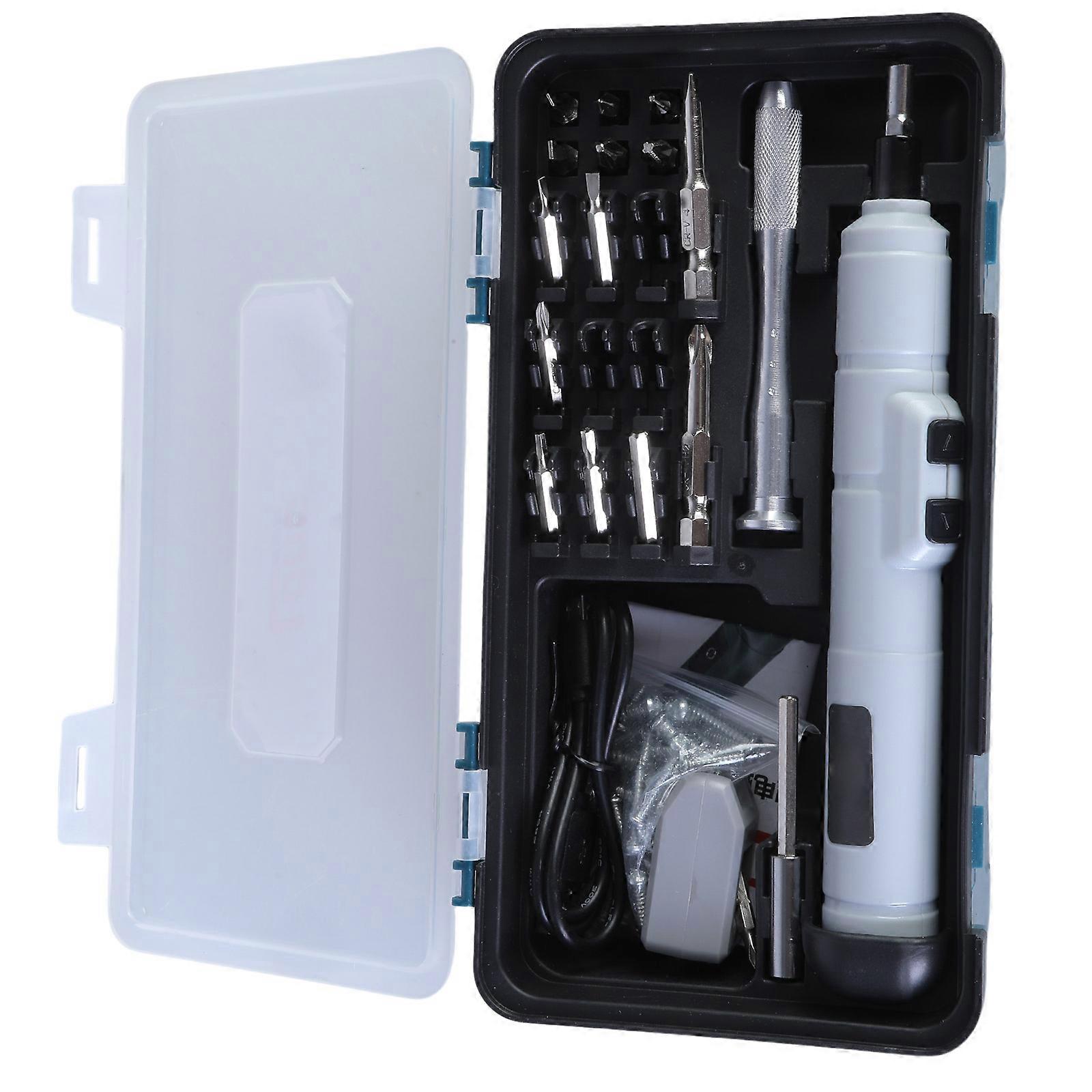 Handys Cordless Electric Screwdriver Rechargeable Screwdriver Set for Frequent Use In Electronics Maintenance Multicolor