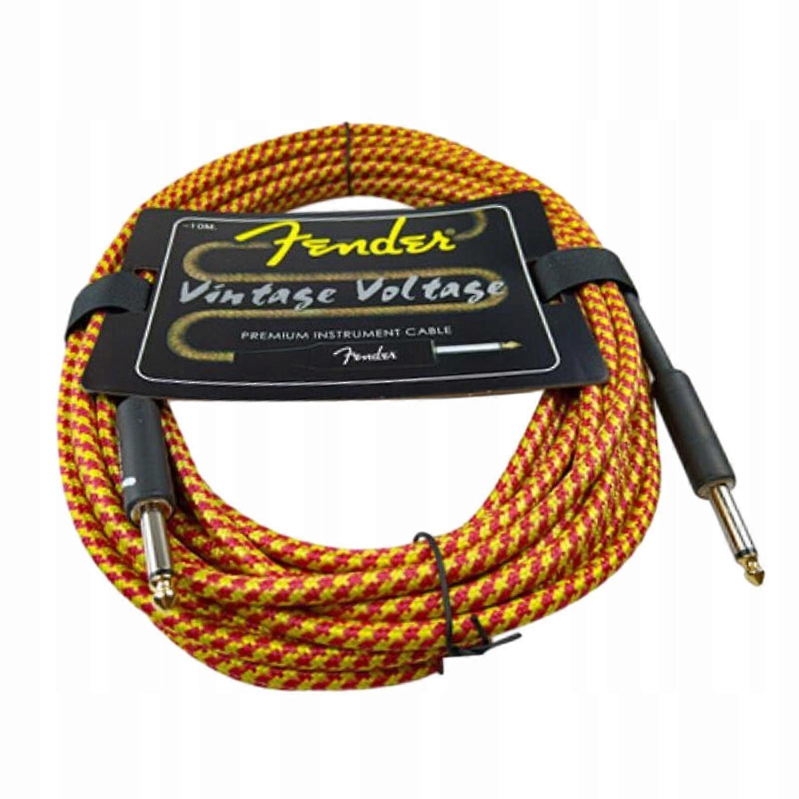 Electric Instrument Cable Guitar 3m Red Yellow