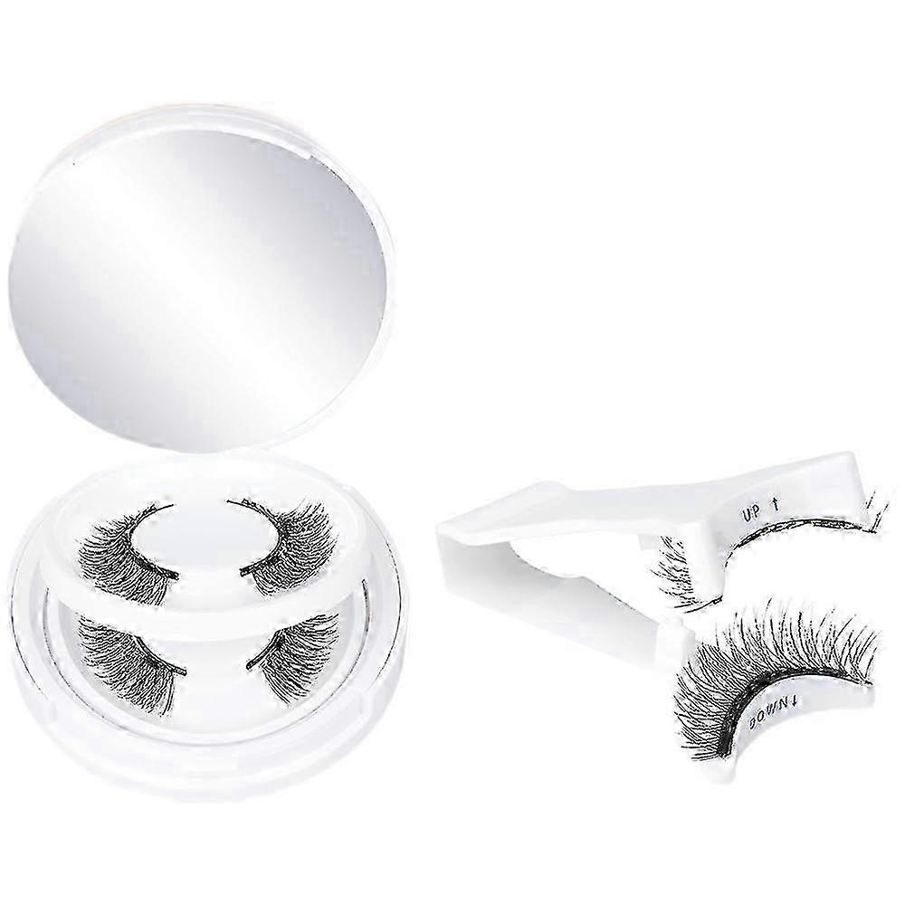 2 Pairs Of Reusable Eyelashes With Eyelash Tweezers Eyelashes Kit