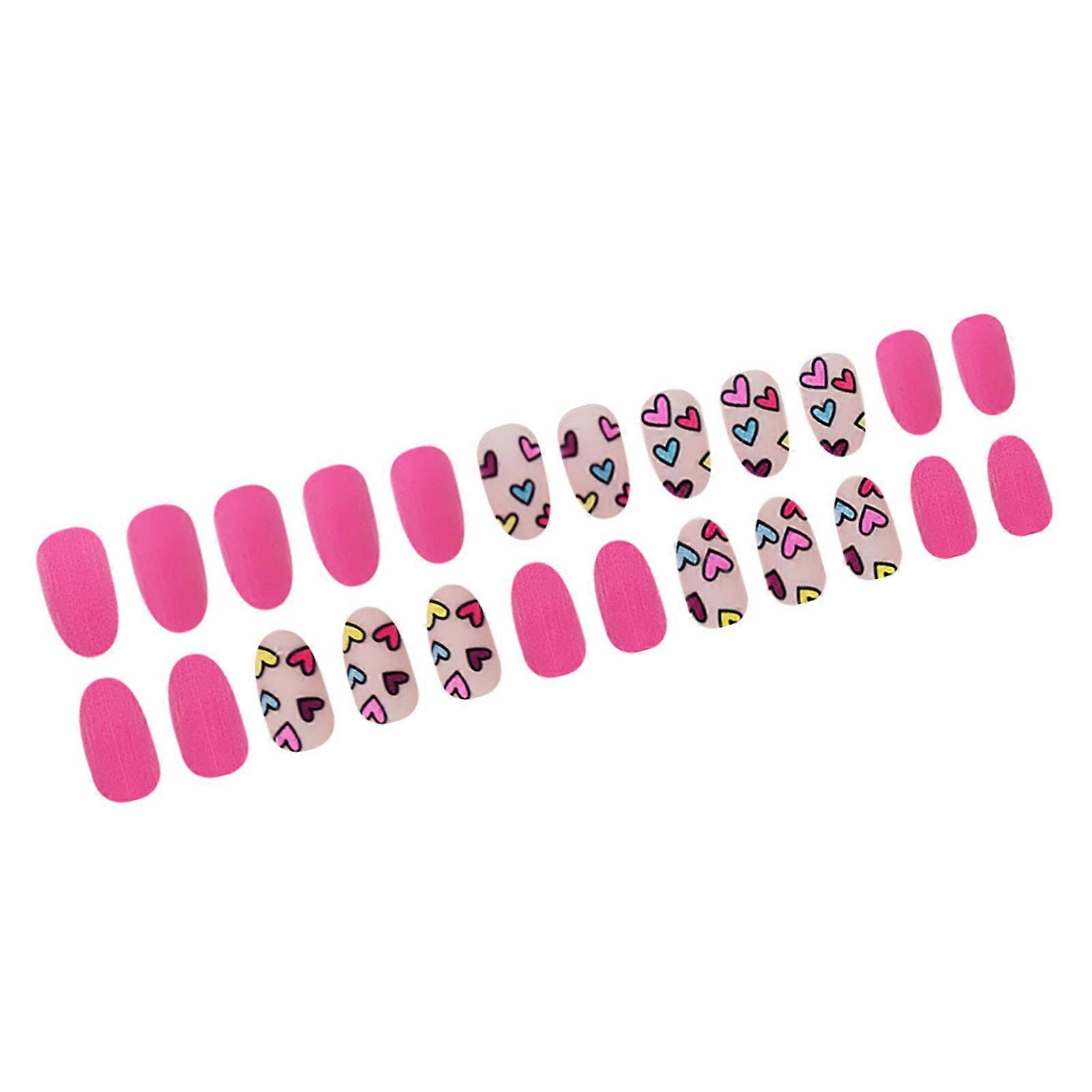 ציפורניים מלאכותיות ולנטיין שקדים ציפורן לחץ על ציפורניים אקריליות כיסוי מלא ציפורניים מלאכותיות דביקות ציפורניים מבריקות ציפורניים מלאכותיות ססגוניות