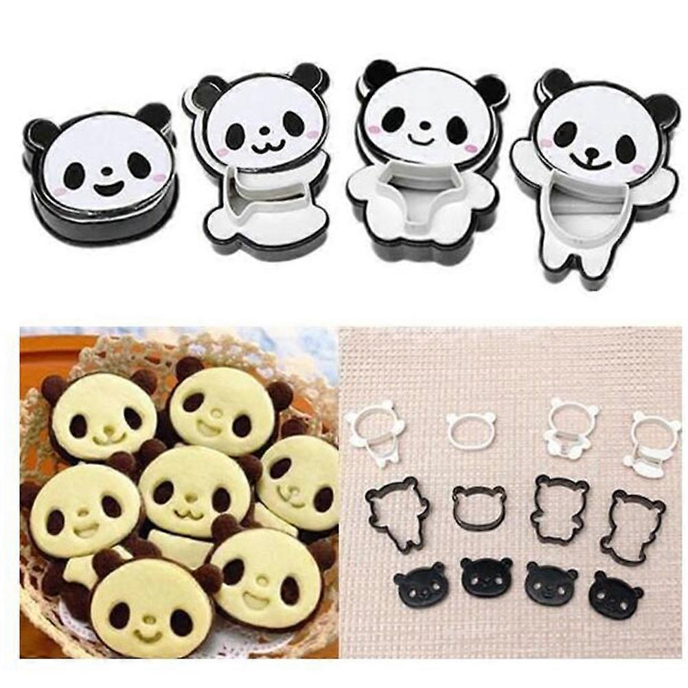 Panda Cookie Mold Creative Cartoon Baking Tools for 4Pcs Baking Use