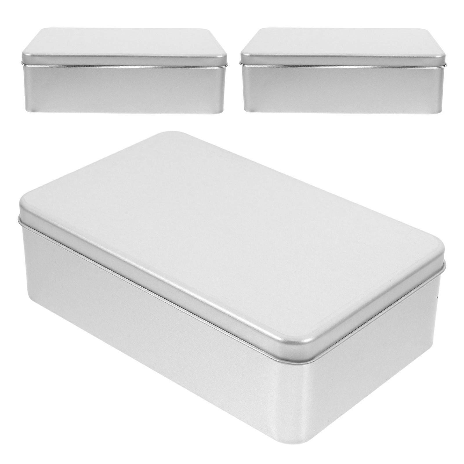 3Pcs Tinplate Storage Boxes Cookie Packing Boxes Baking Snacks Boxes Party Favor Boxes