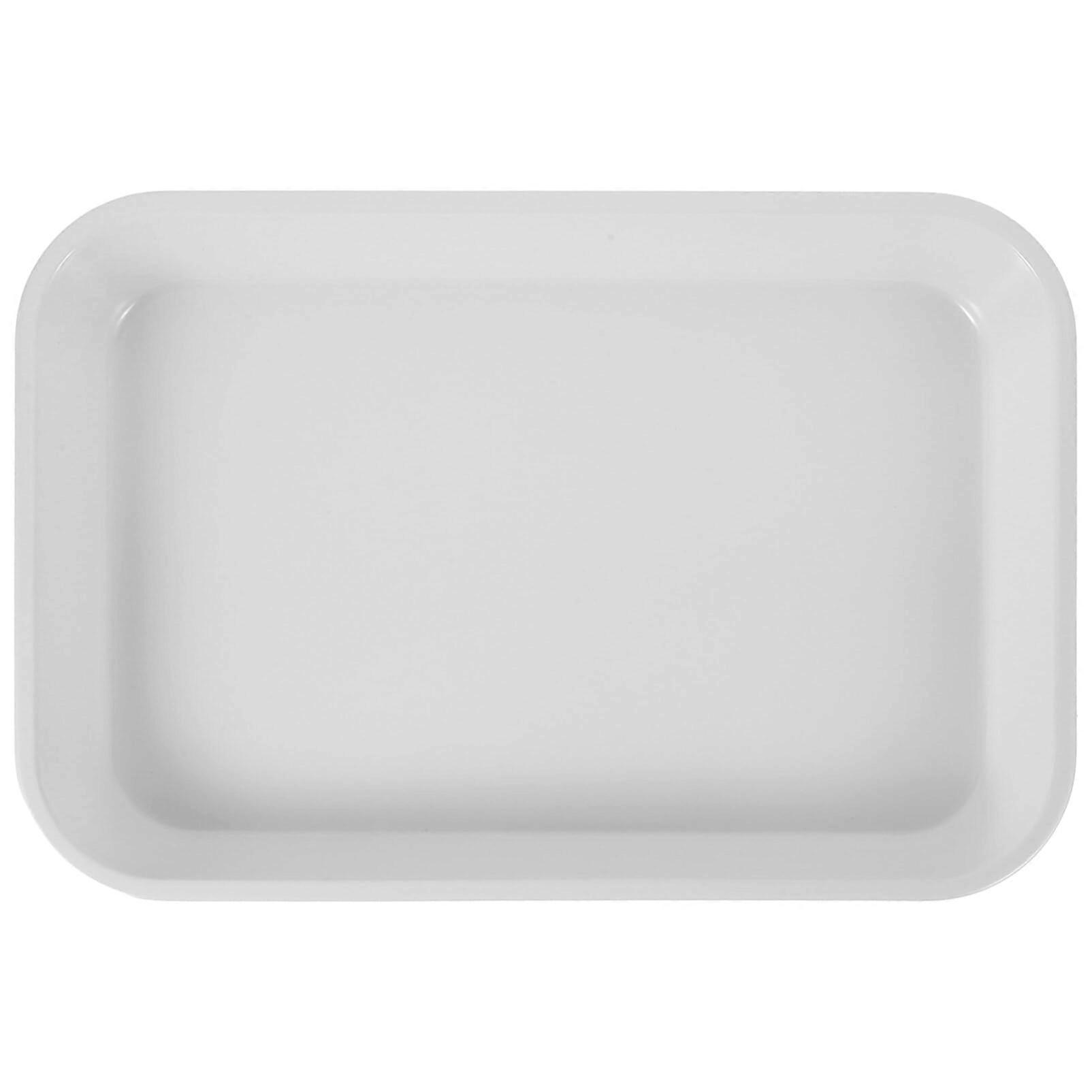 White Rectangular Serving Platter, Durable Food Tray for Snacks, Desserts and Cheese
