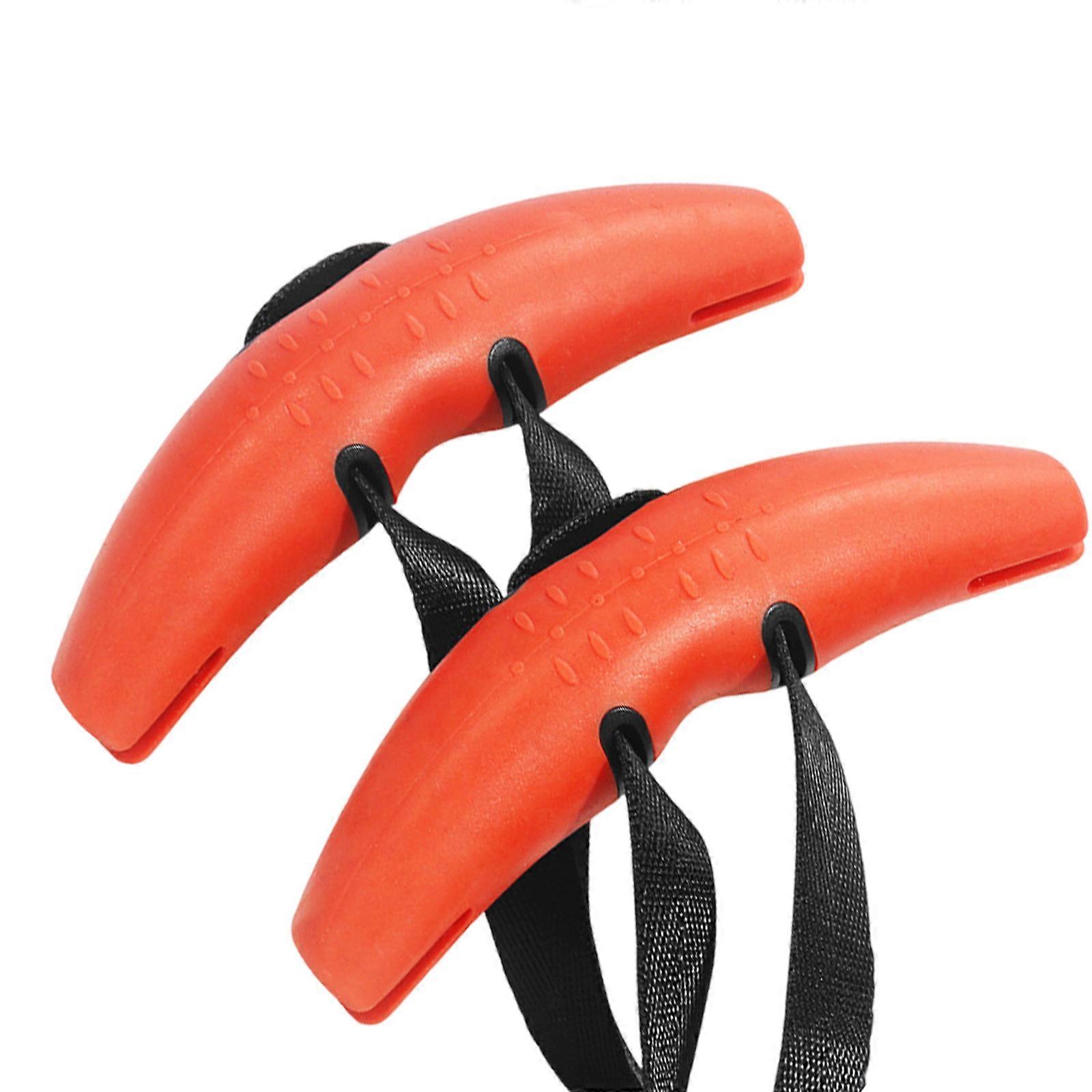 Versatiles Fitness Handle Ergonomic Shape Heavy Type Horn Grip Attachments for Rowing and Pulling Exercises  Orange