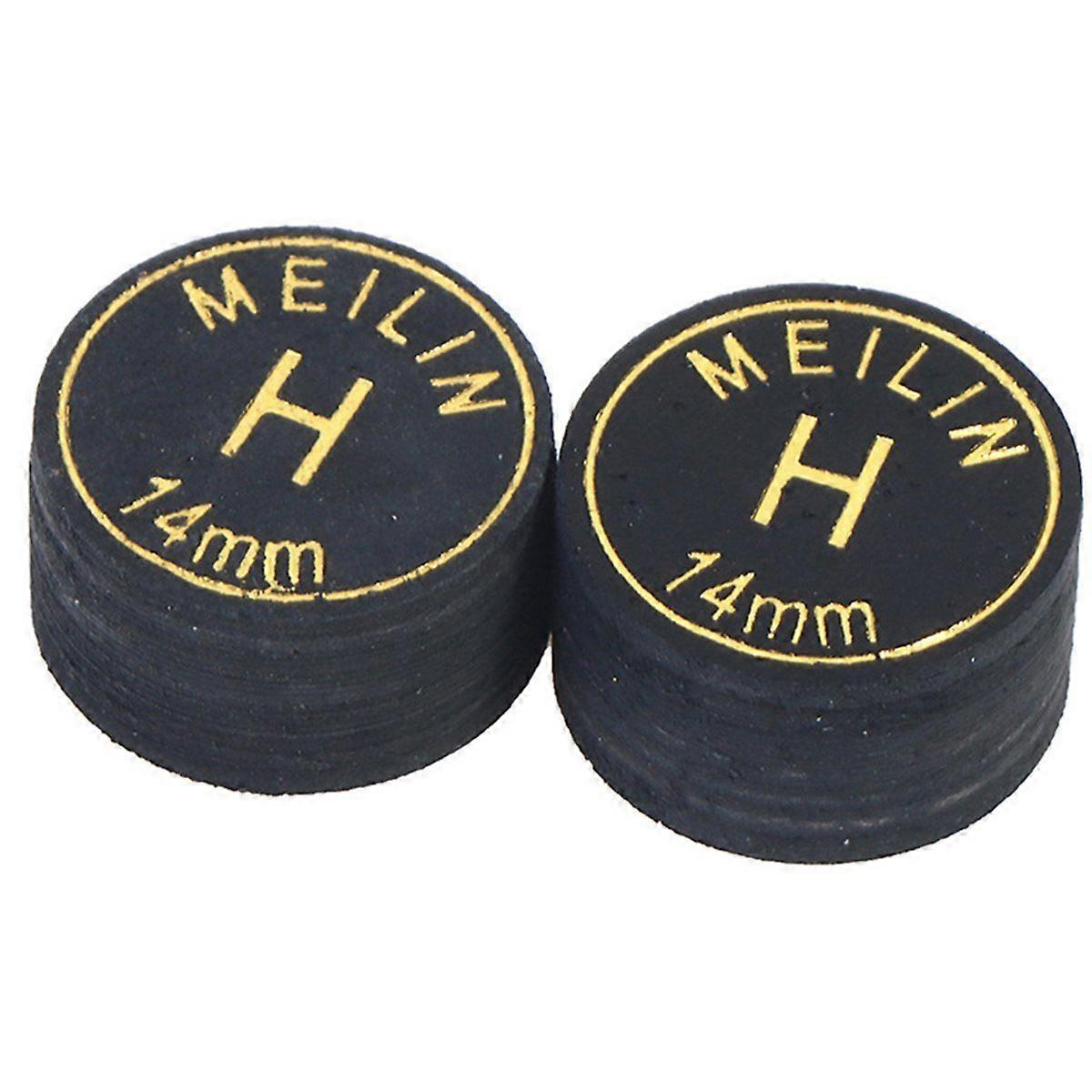 2pcs Hardness Billiard Cue Tip Leather Radian Shape Pool Cue Tips Accessories for Cue Tips H