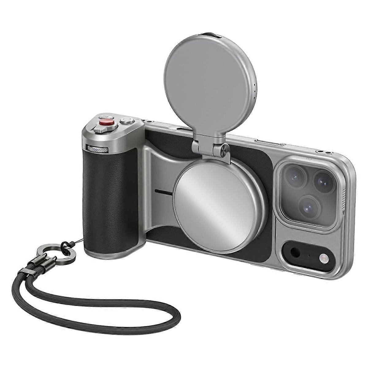 Magnetic Phone Camera Grip for 17 Pro Max, with Selfie Light+ UV Filters, Cooling Graphene Case - H