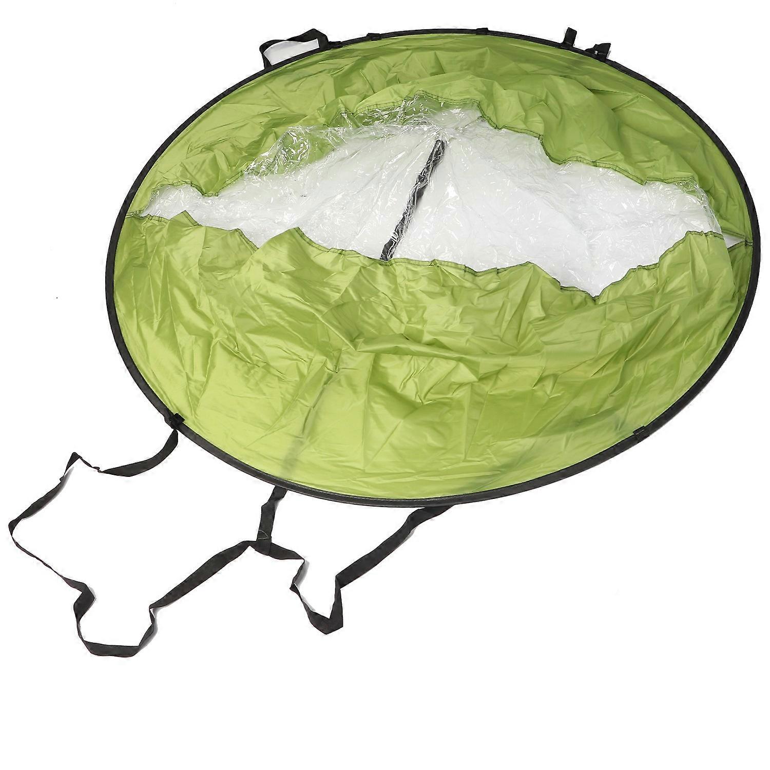 108cm Foldable Clear Window Kayak Sail With Storage Bag (green)