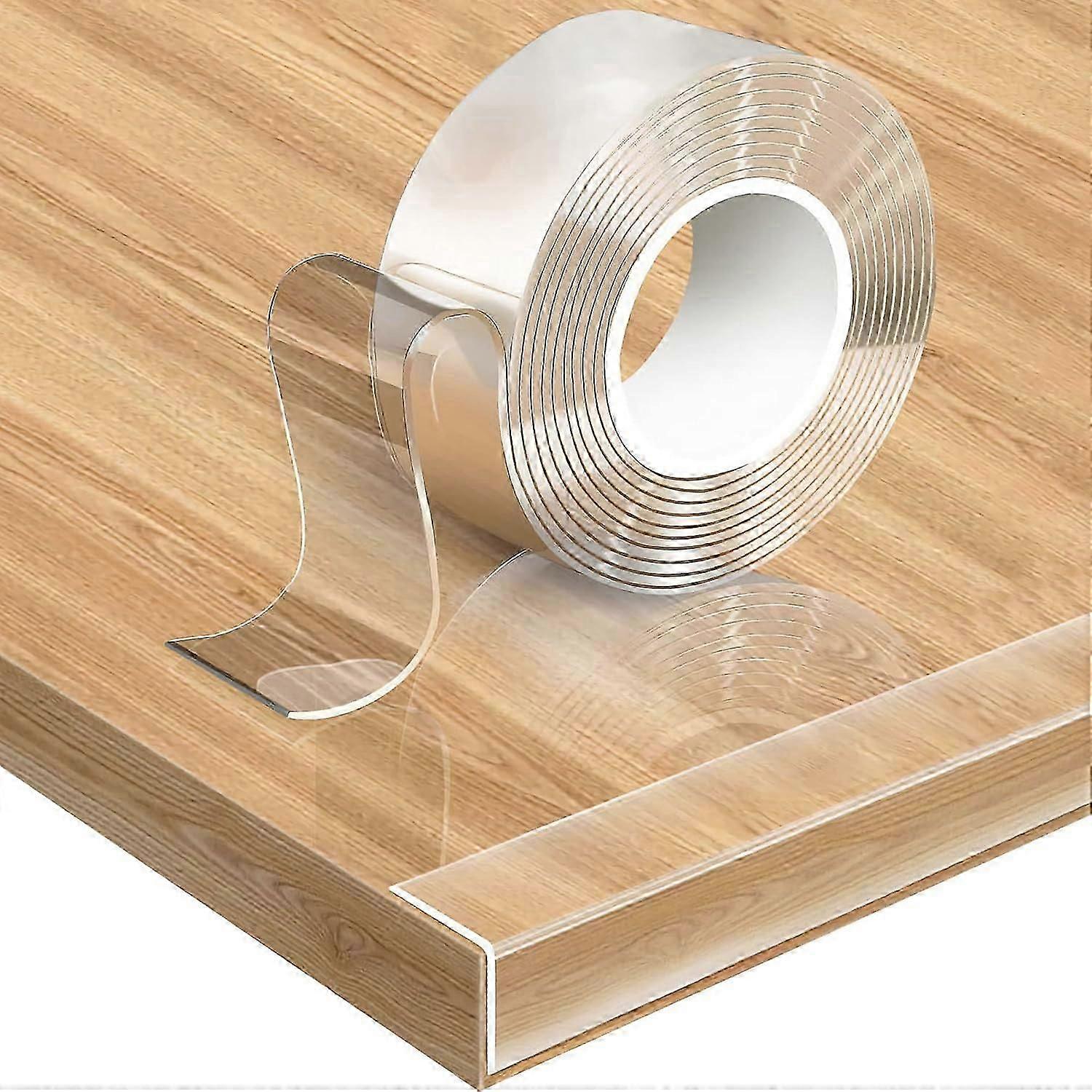 Clear Edge Protector Strip, 5m Extra Strong Transparent Baby Proofing Corners Guards, Extra Wide Nano Tape3cm Width