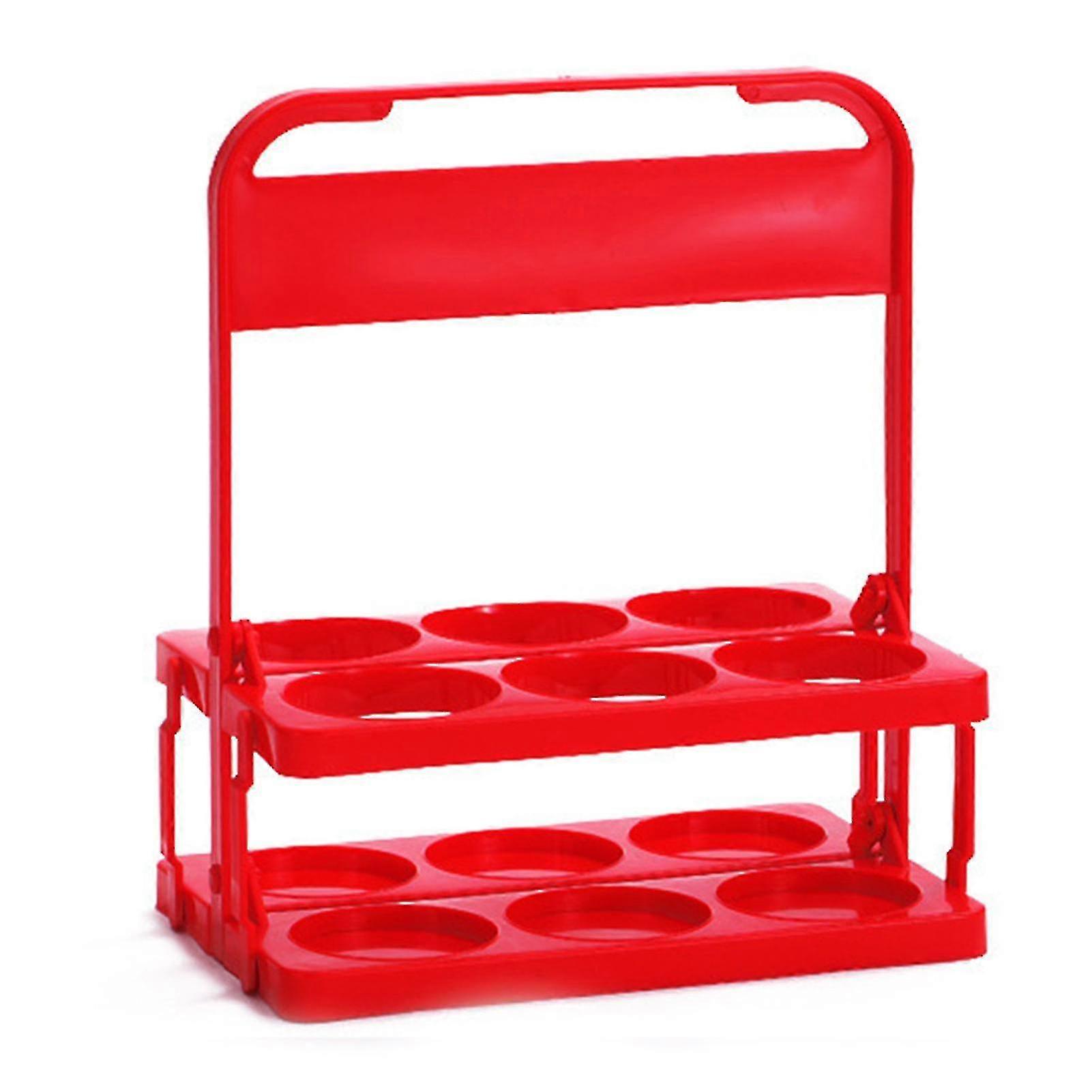 6-Cell Drink Container - Durable Plastic Can Carrier for Beer