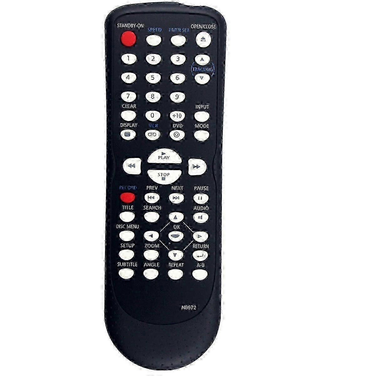Nb672 Nb672ud Replace Remote Control for DVD VCR Combo Player Dv225mg9 A Dv225mg9c Dv225mg9b Dv226mg9 Dv225m