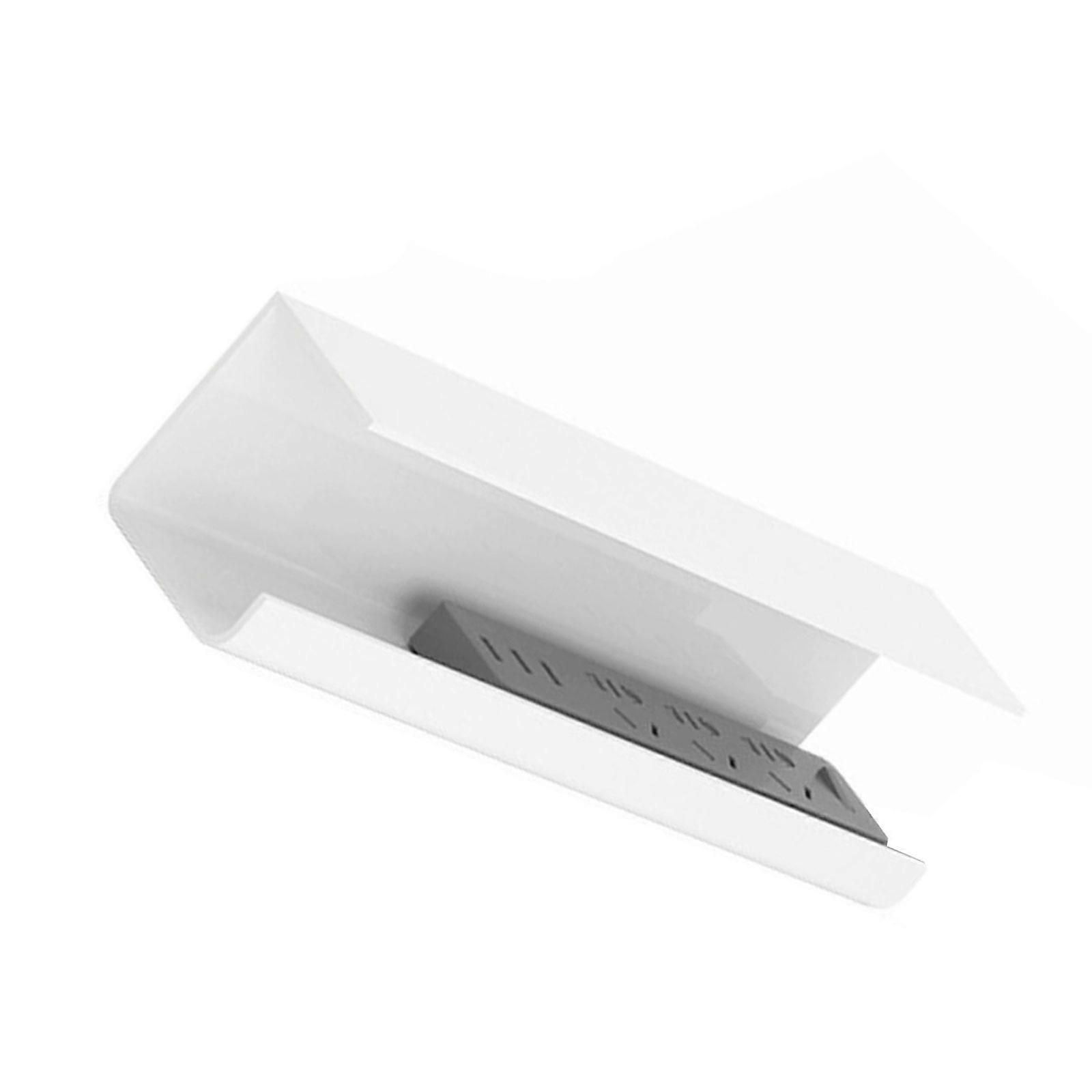 シンプルでモダンなテーブル下ケーブル収納ケーブル管理ボックス、大容量の実用的なデスクケーブル収納ボックスホワイト40