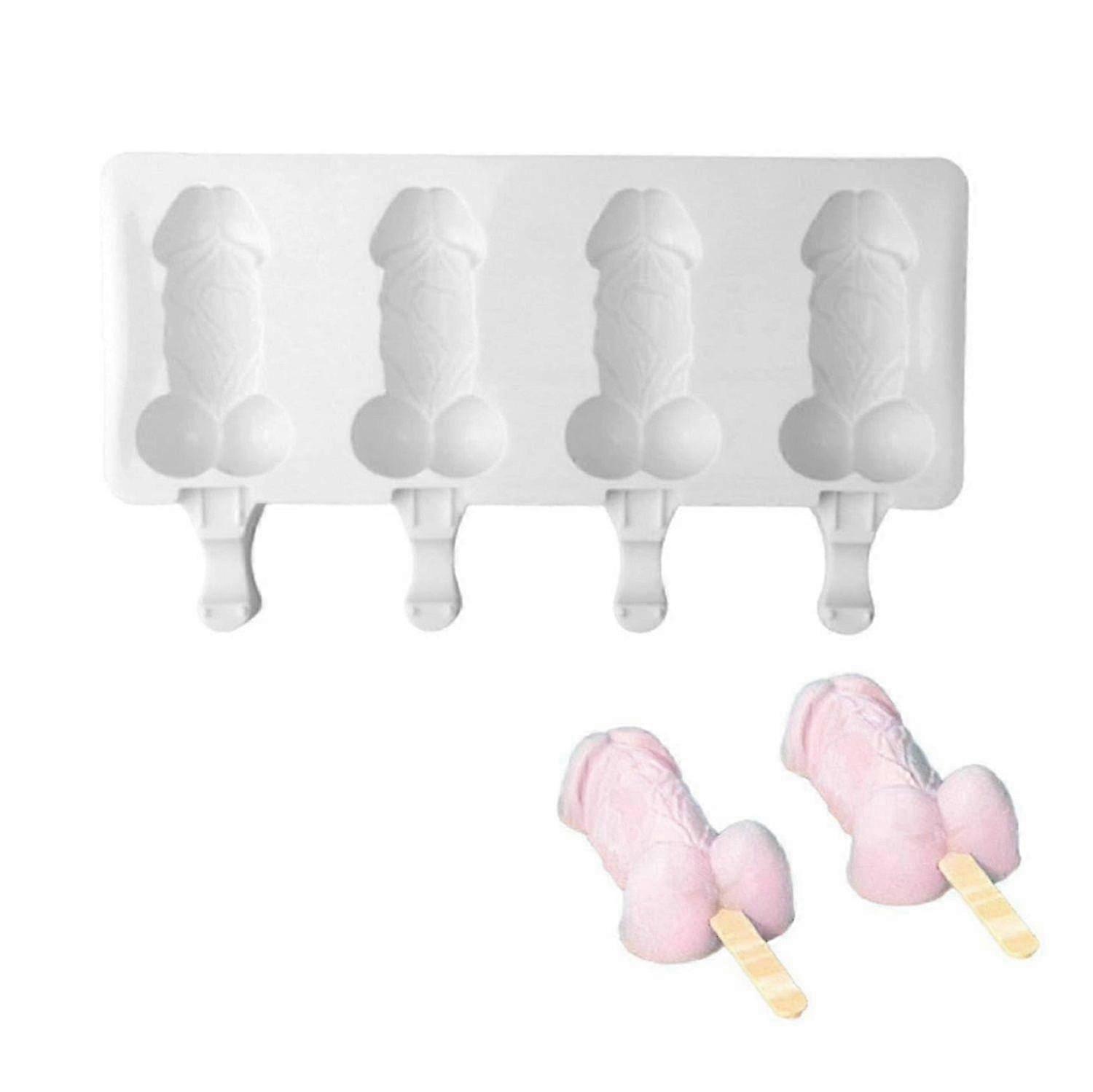 w Peni-Shape Popsicle Ice Molds, Novelty Popsicle Makers,Silicone Popsicle Molds, Reusable Easy Release Homemade Ice Mould, for Party Fruit Juice