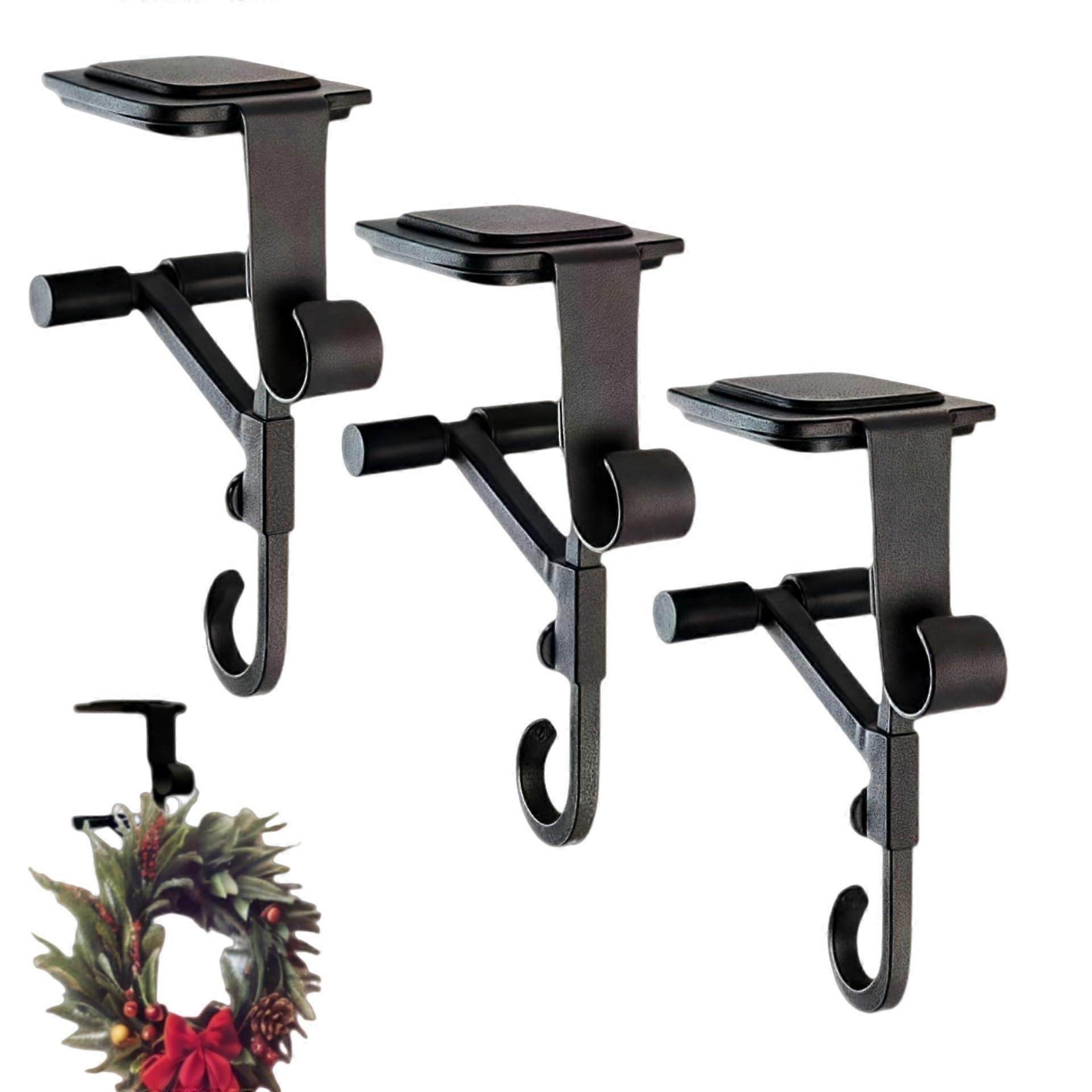 Fireplace Stocking and Garland Hanger Adjustable Length Set of 3 for Christmas Parties and Home Decor