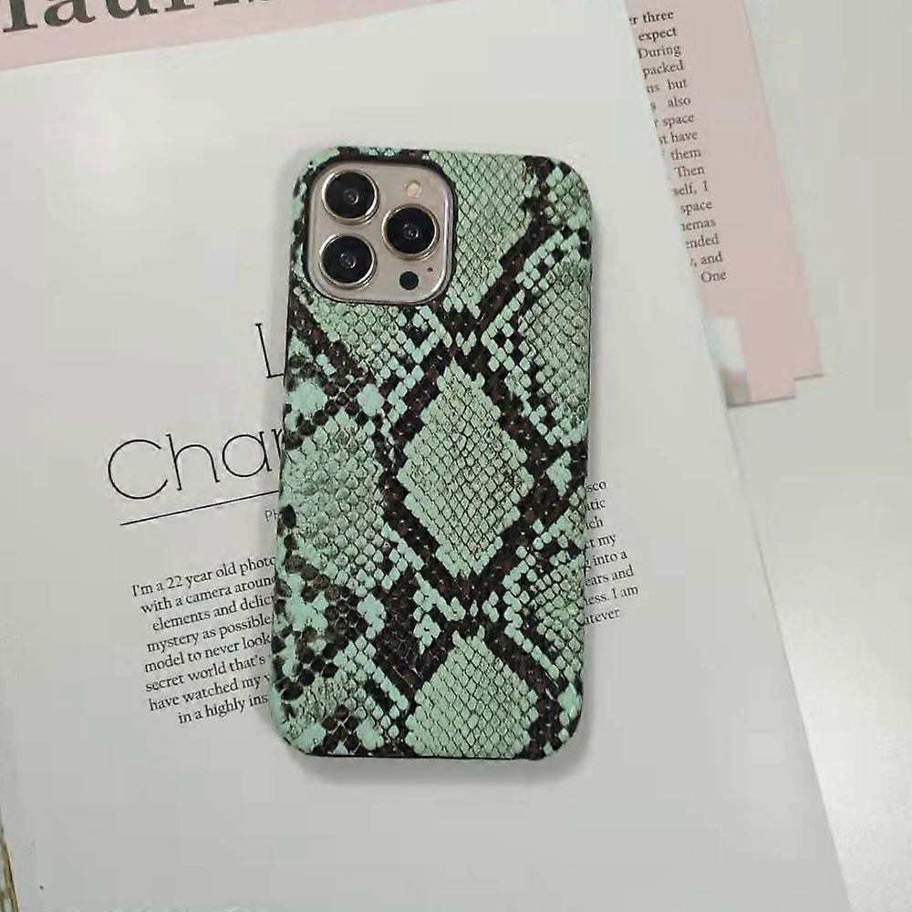 Case for iPhone 17 Cyan Python Texture Half Leather