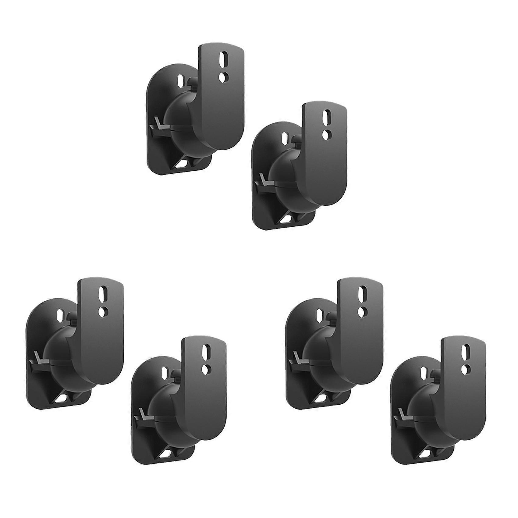 6PCS Speaker Mount Wall Bracket Stand Surround Holder Adjustable Swivel and Tilt Angle Rotation