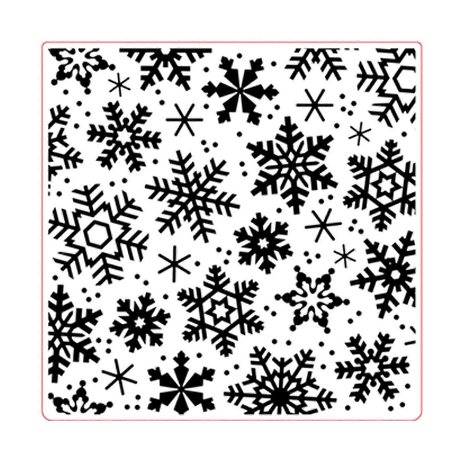Multipurpose Snowflake Textured Folder Paper  Embossing Stencils for Card Making Scrapbooking Photo Album Embellishment Multicolor