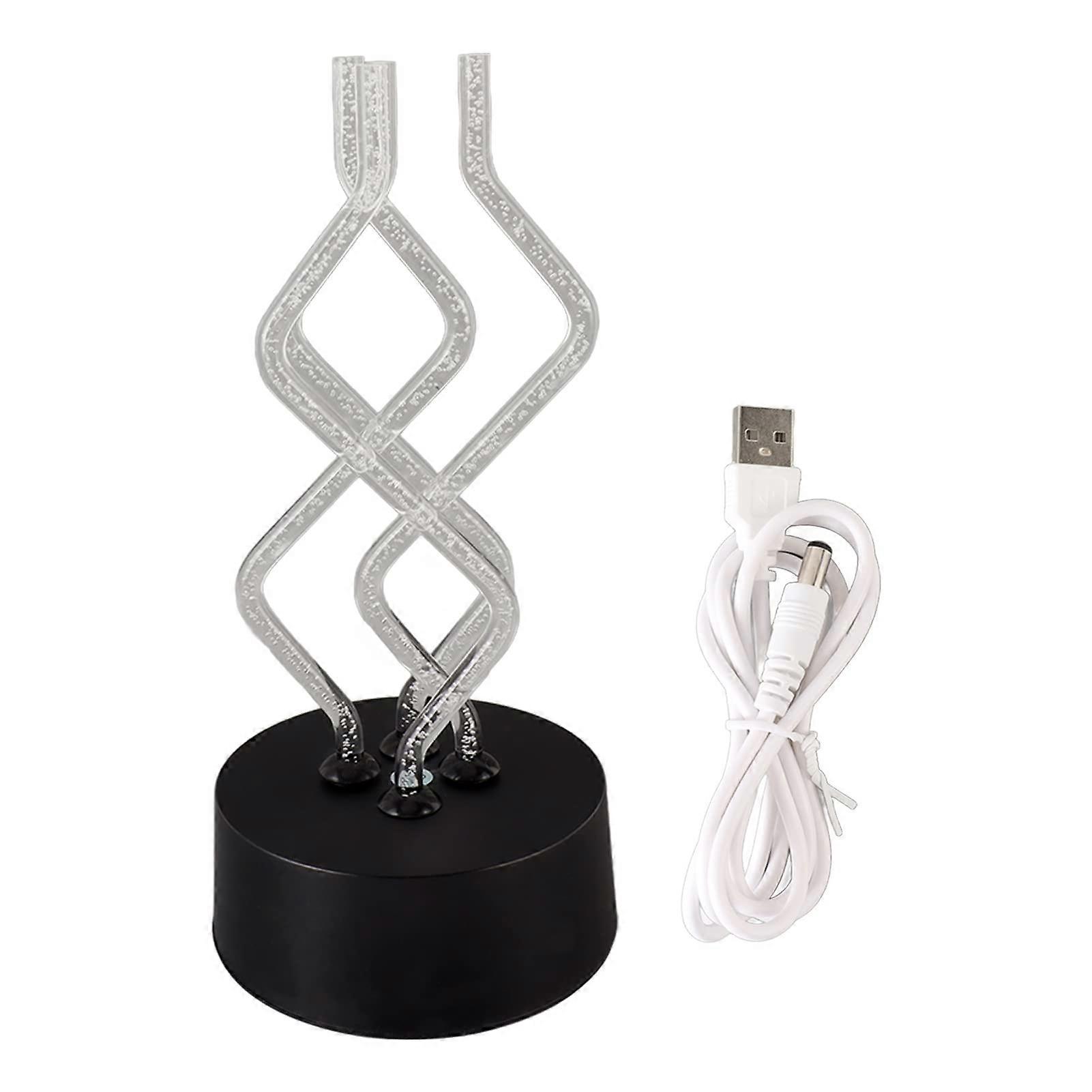 LED Table Lamp with Touch Control, SevenColor Changing Bubble Tube, Warm Light for Bedside or Desk