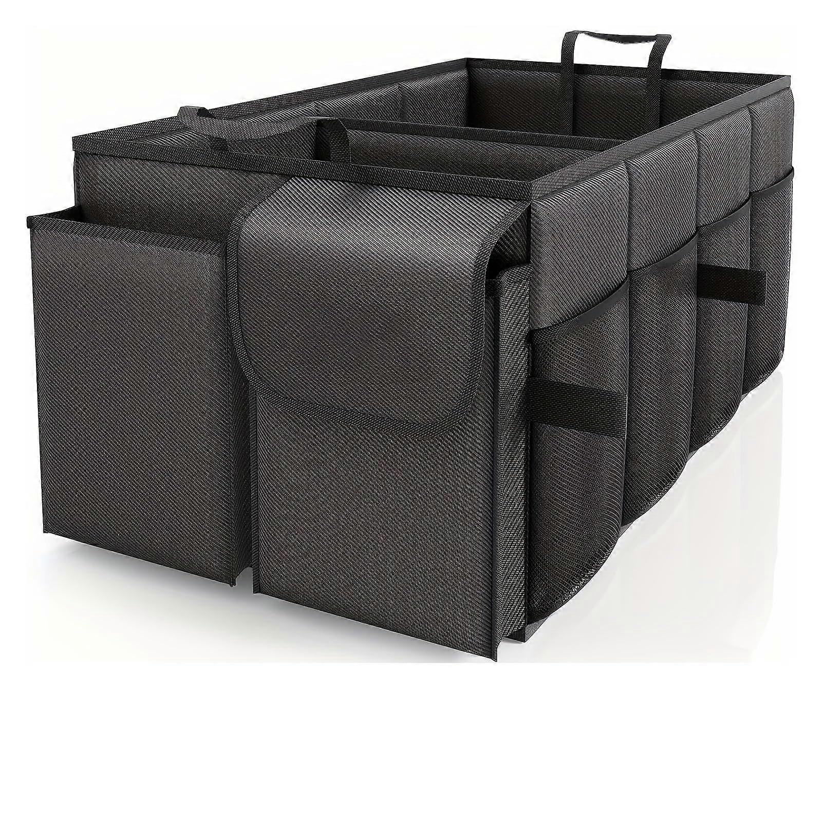 Car Trunk Organizer with Large Capacity, Collapsible Storage Box for SUV and Sedan