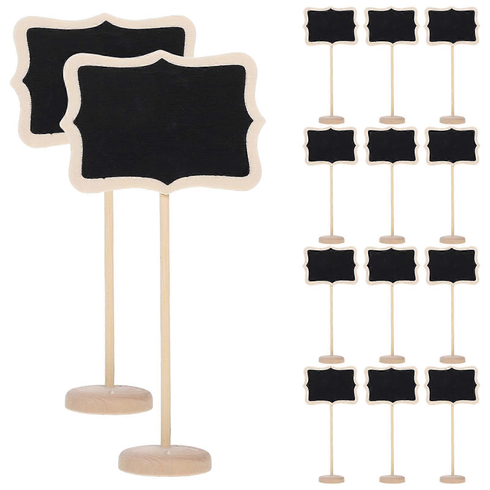 Wood Mini Blackboard Sign for Party Message Board 15Pcs Rustic Design