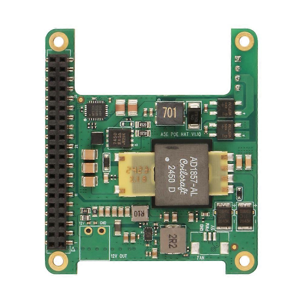 Compact 20W PoE+ HAT Module - Power over Ethernet Expansion Board for CUBIE A5E Single-Board Computer