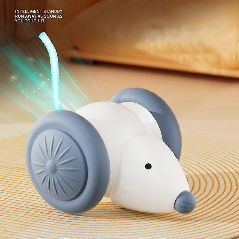 Intelligent Electric Mouse Cat Toy for Interactive Playtime with Obstacle Avoidance Silent Charging 1.5H Battery Life