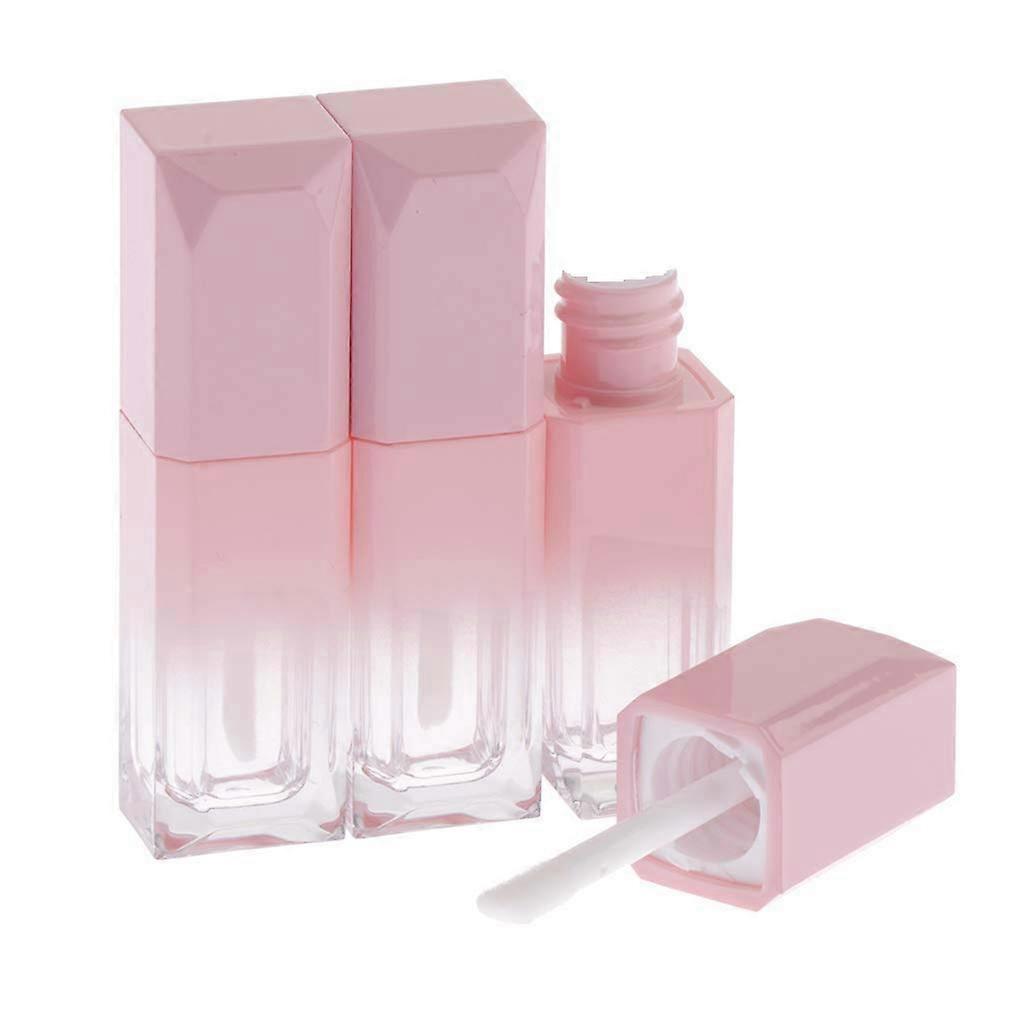 10pcs 5ml Gradient Pink Lip Gloss Tubes with Wand, Leakproof Refillable Lip Balm Containers for DIY Cosmetics