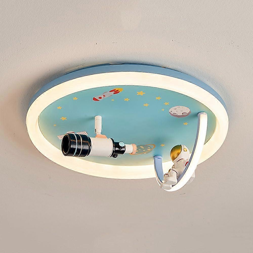 72W Astronaut LED Ceiling Light, Dimmable with Remote, Cartoon Flush Mount for Kids Bedroom