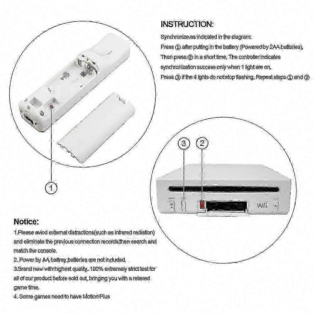 2025 Newest Wii Controller 2-Pack, Wireless Wii Remote Replacement for Nintendo Wii & Wii U