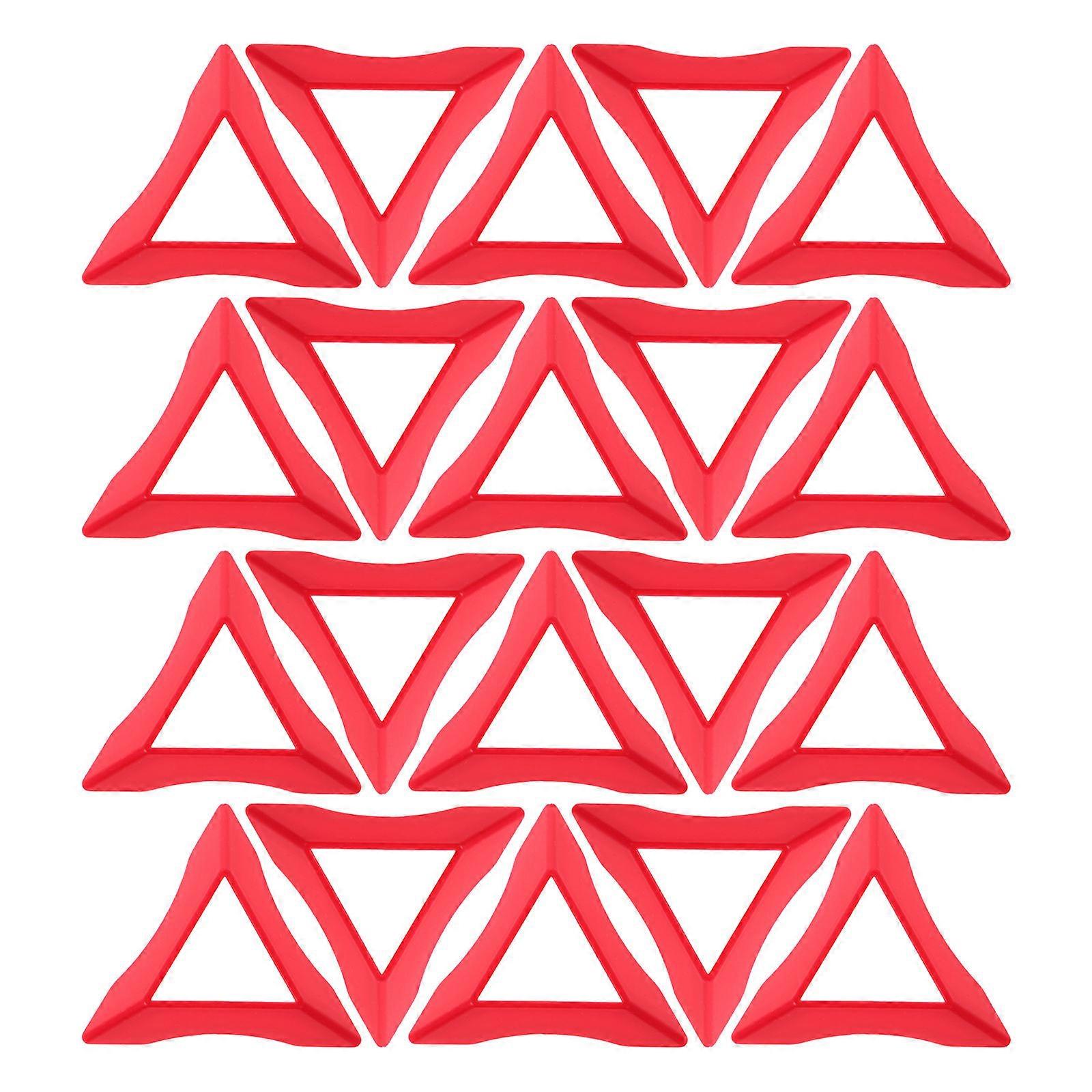 Triangle Base Stand for Display 20Pcs Red Plastic Material Holder