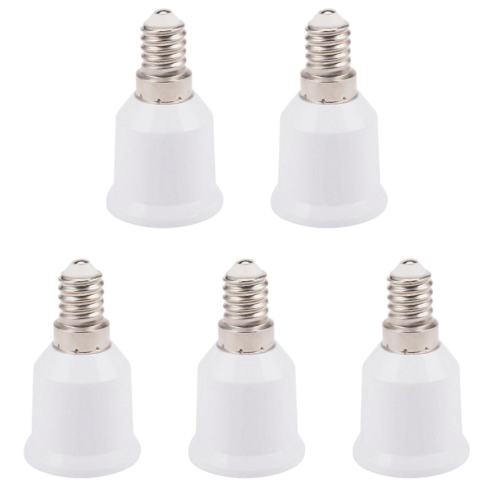 5X E14 to E26 E27 Adapter Chandelier Light Socket E14 to Medium Socket E26 E27 Converter Bulb Base Adapter Converter