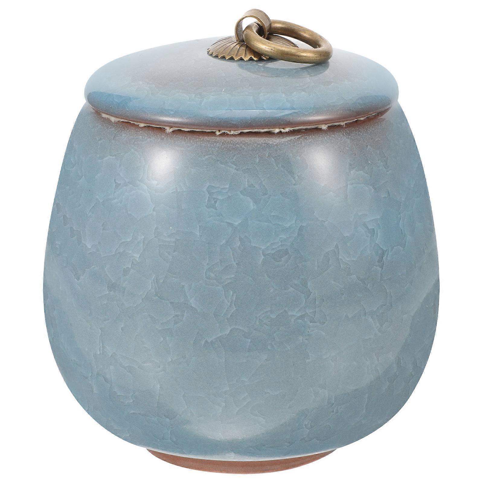 Small Cremation Urn for Pet Ashes Ceramic Keepsake Urn Sky-Blue