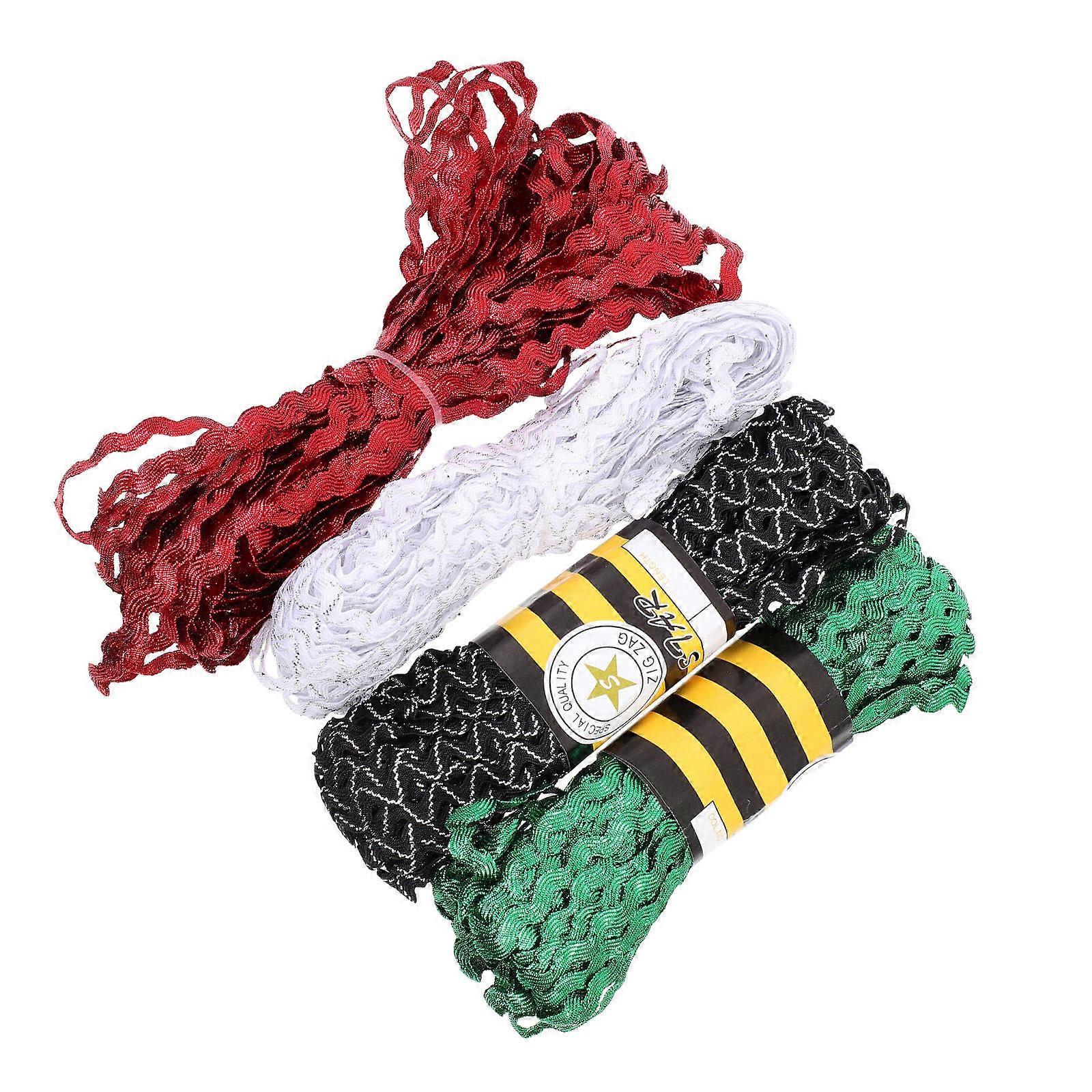 Rickrack Ribbon for DIY Flower Making with 16 Rolls Assorted Colors