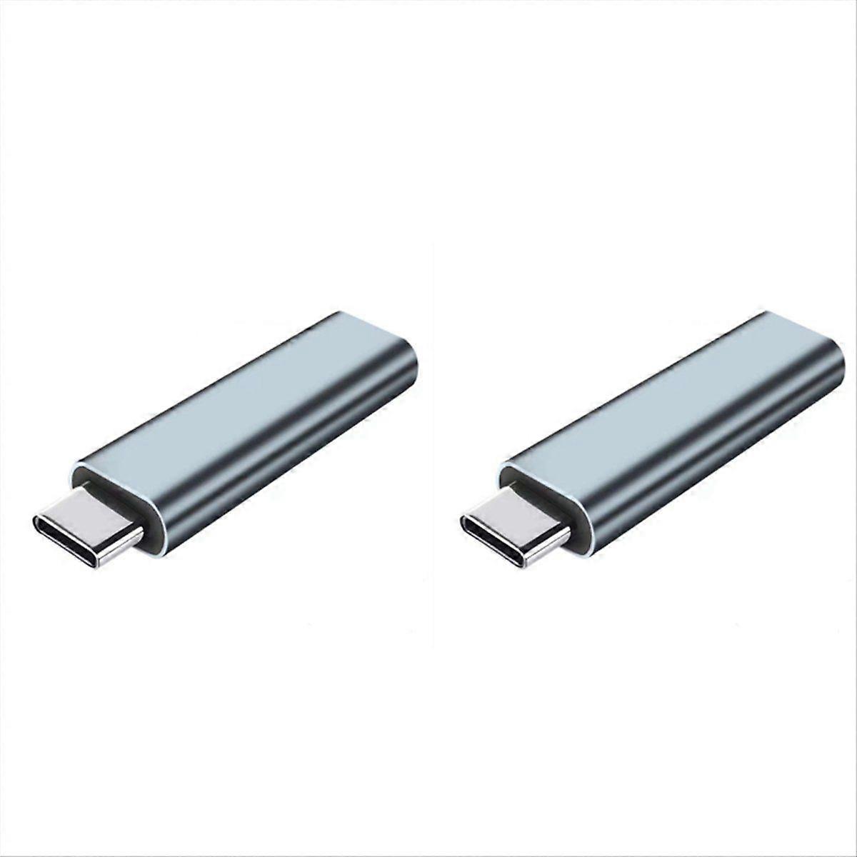 2 Pcs USB Type-C Virtual Display Adapter DDC EDID Dummy Plug Headless Ghost Display Emulator Dummy Load 4K 60Hz