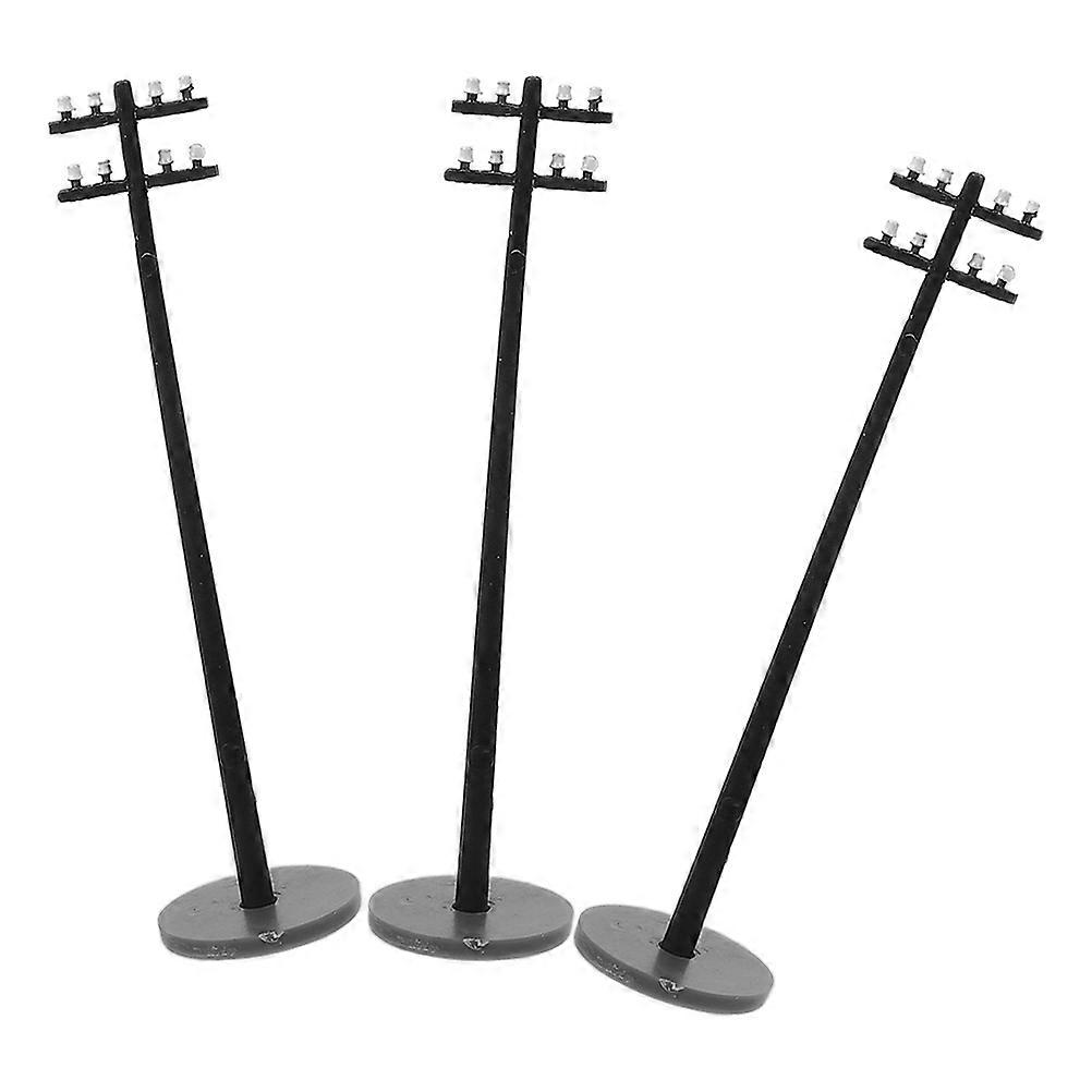 Mini Utility Electrical Poles For Model Building Architectural Sand Table Models 1:100 Micro Landscape Accessory 3Pcs