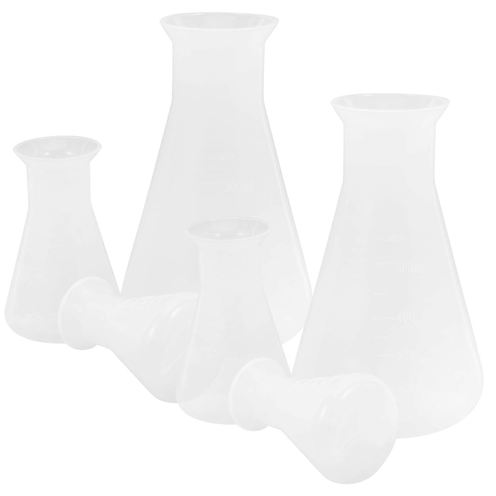 Graduated Conical Flask for Laboratory Experiments 6Pcs Set