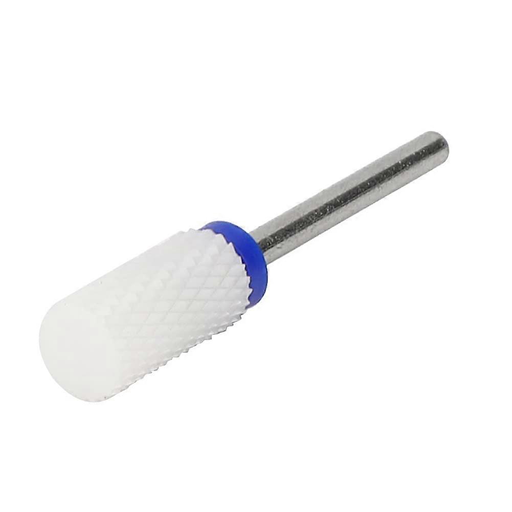 Ceramic Cylindrical Nail Drill Bit Medium Grit for Precise Polishing and Smooth Grinding Manicure