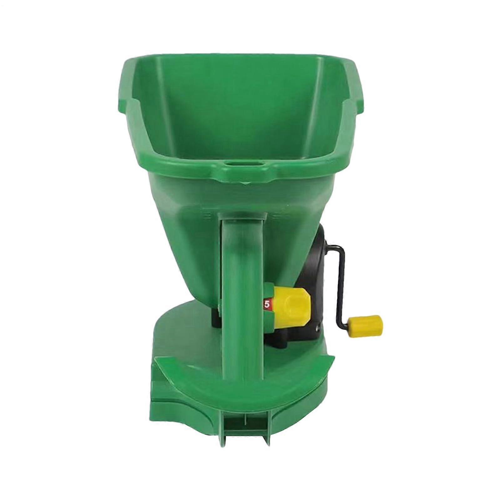 Hand Crank Seed Spreader with Variable Speed, Ergonomic Strap for Accurate Garden Fertilizing