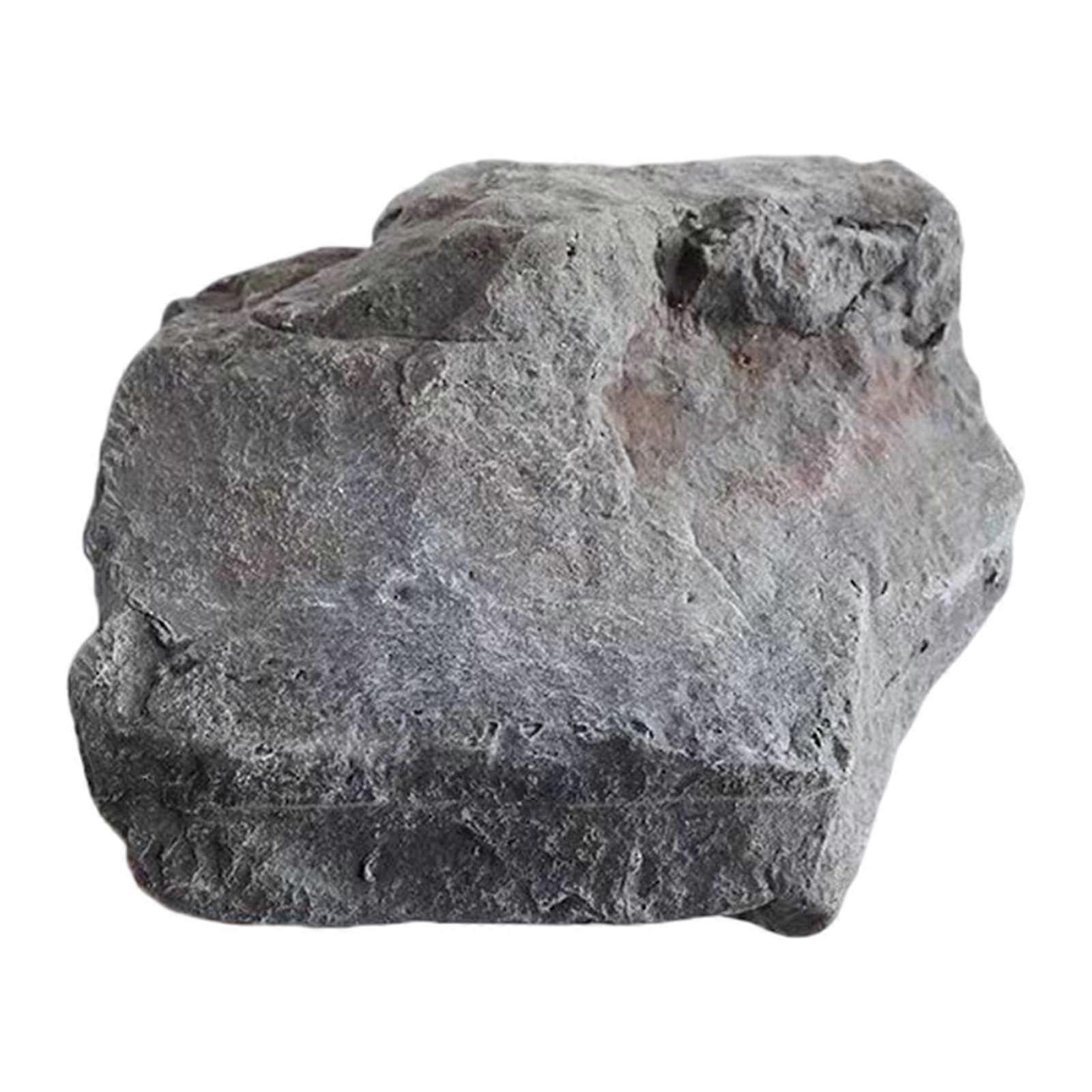 Artificial Landscape Rock with Realistic Stone Texture for Backyard or Garden Decor, Gray
