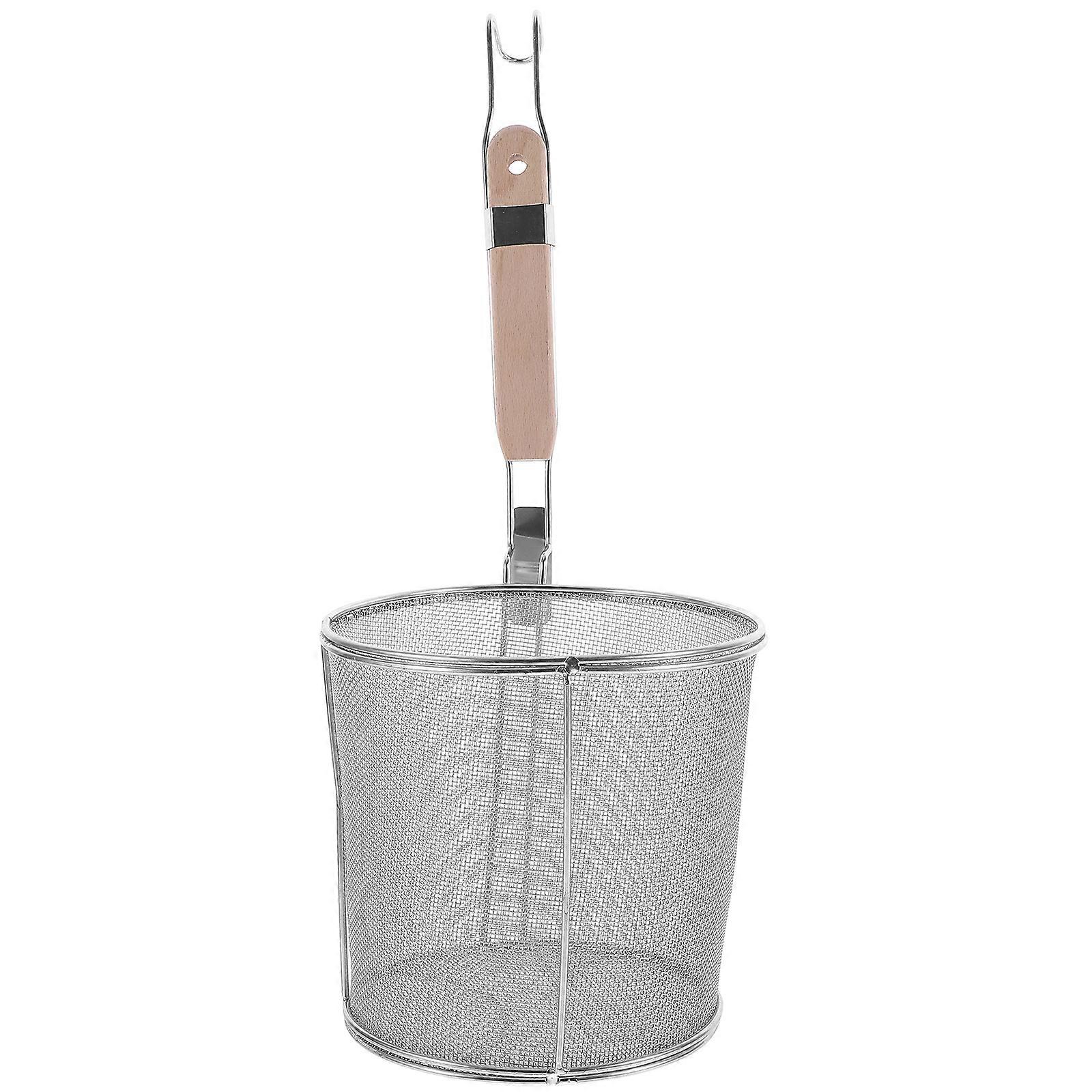 Stainless Steel Spaghetti Spoon Pasta Strainer Draining Cooking Multi-Function Mesh Strainer Silver 16cm Mesh Size 1Set