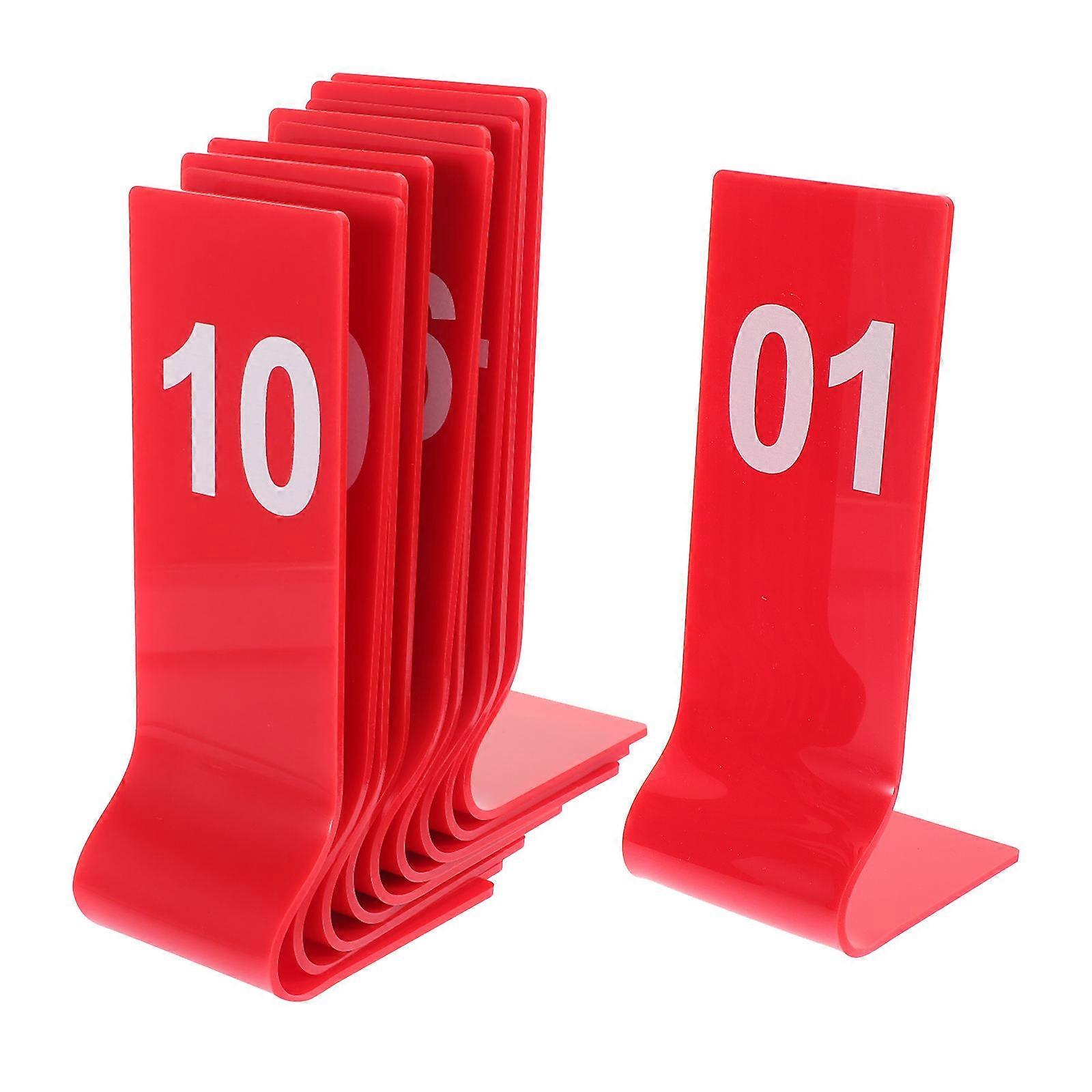 Digital Table Numbers Acrylic Table Number Signs for Wedding 10Pcs Set