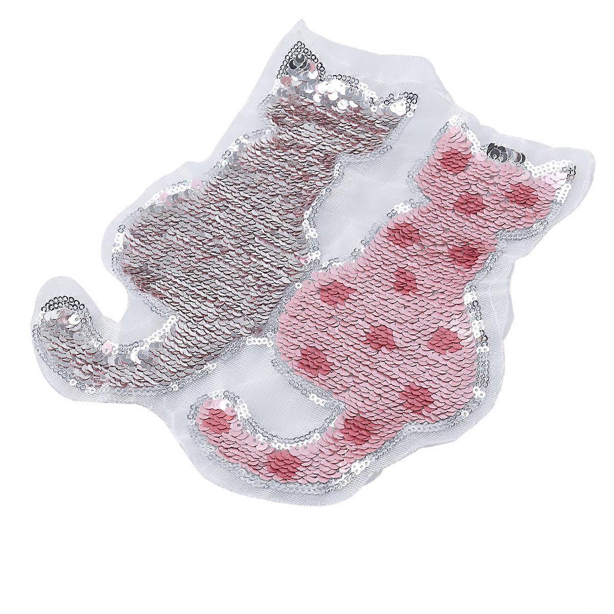 Clothes Sequins Cat Reversible Sequins for Clothes Sewing Patch